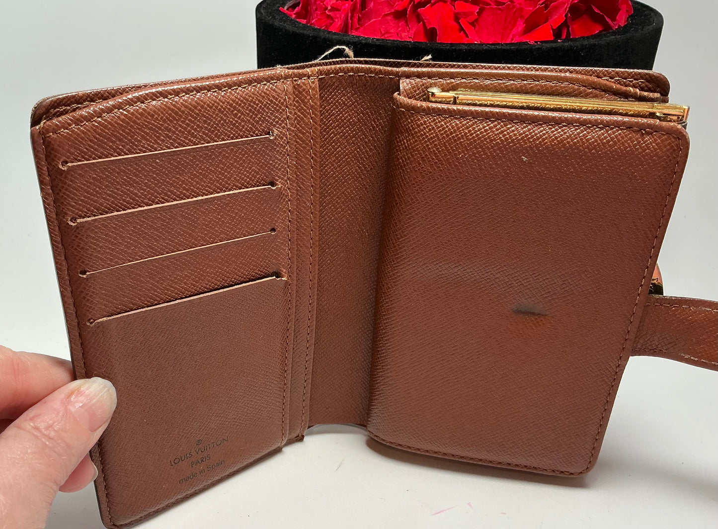 Louis Vuitton French Purse Kiss Lock Wallet Monogram