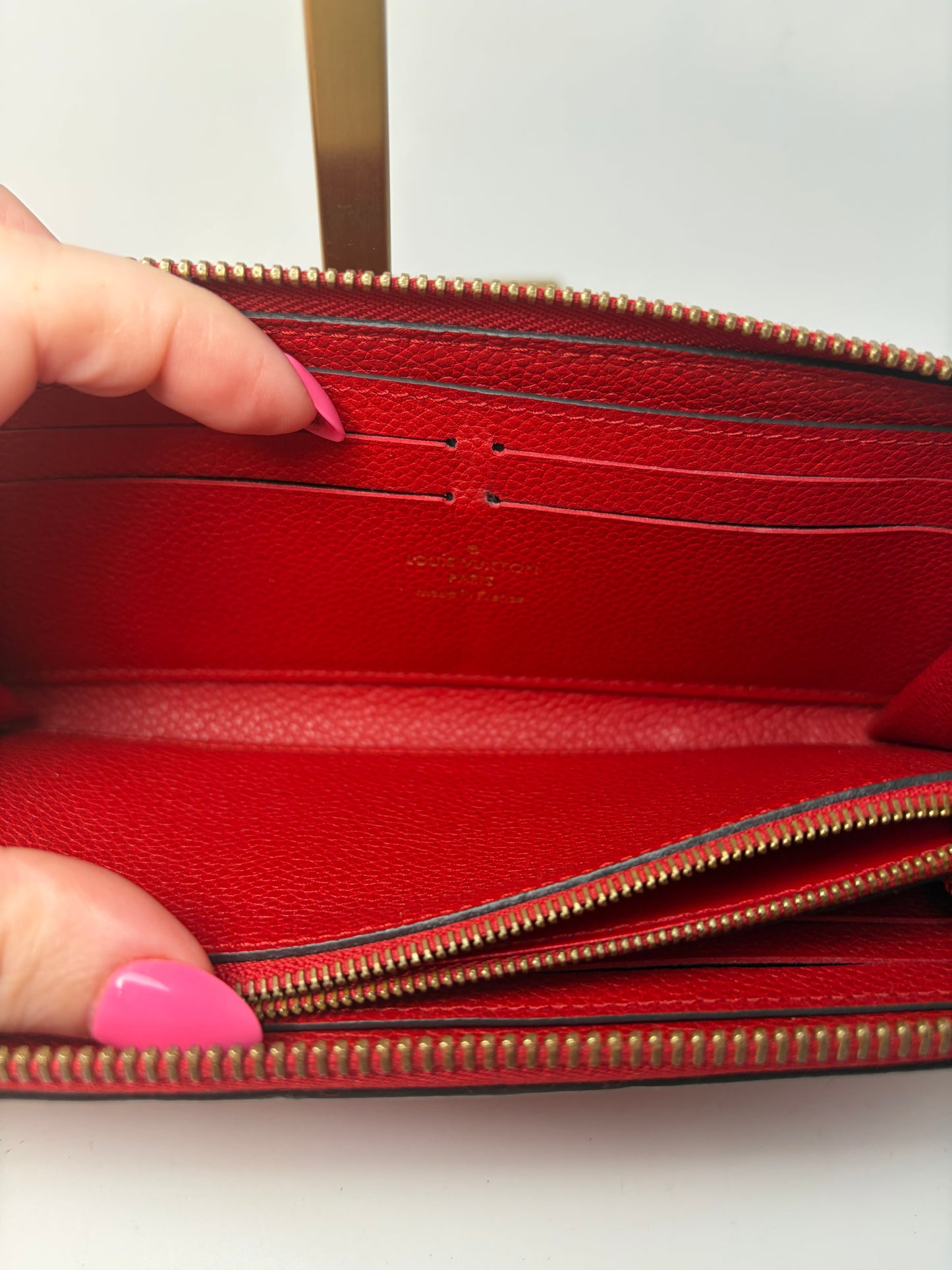 Louis Vuitton Empriente Monogram Zippy Wallet Cherry Red