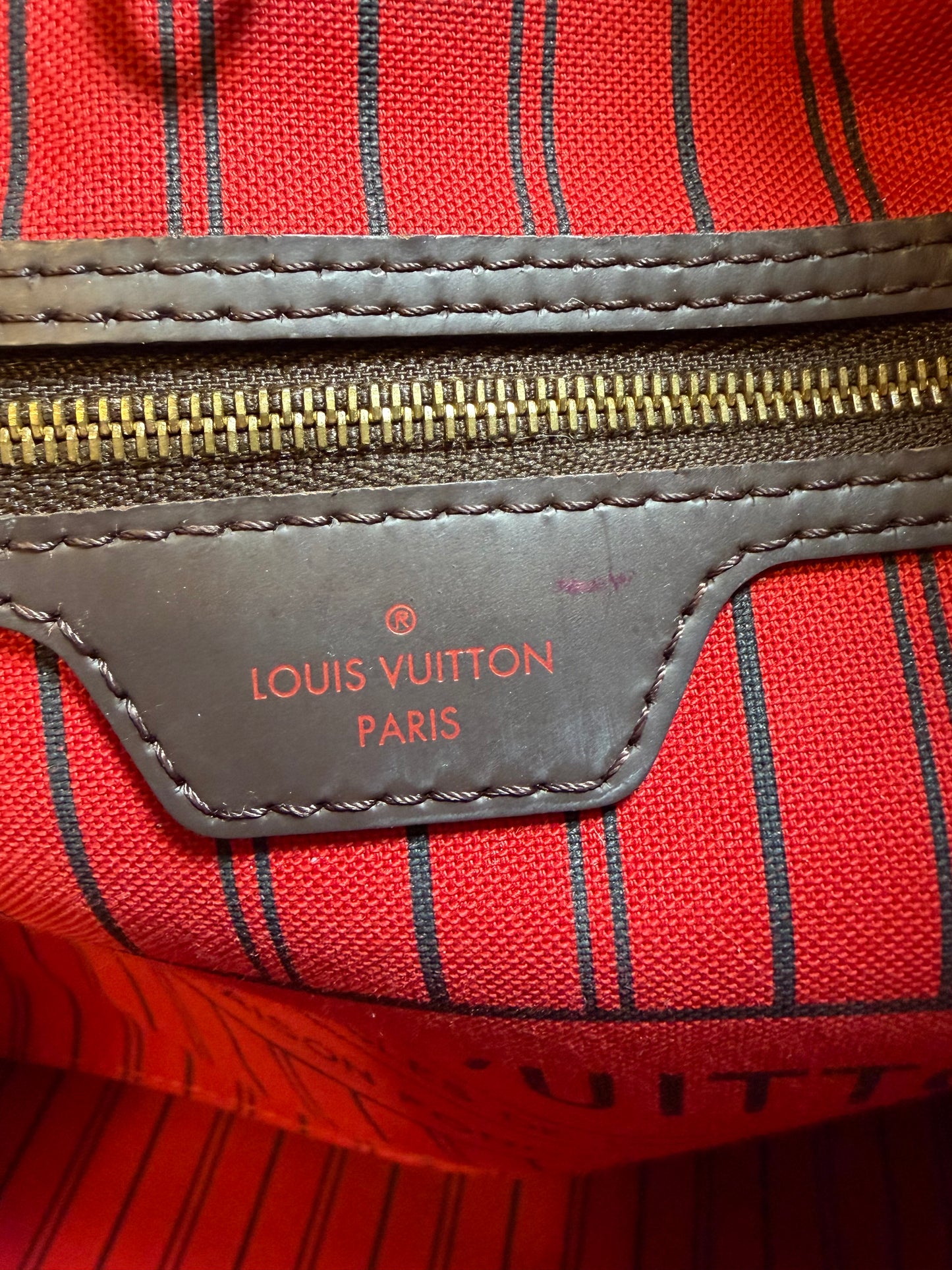 Louis Vuitton Neverfull MM Damier Ebene Tote w/Dust Bag
