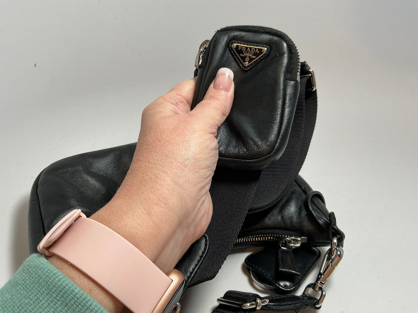 Prada Re-Edition 2005 Soft Padded Black Nappa (Lambskin) Leather Crossbody/Shoulder Bag