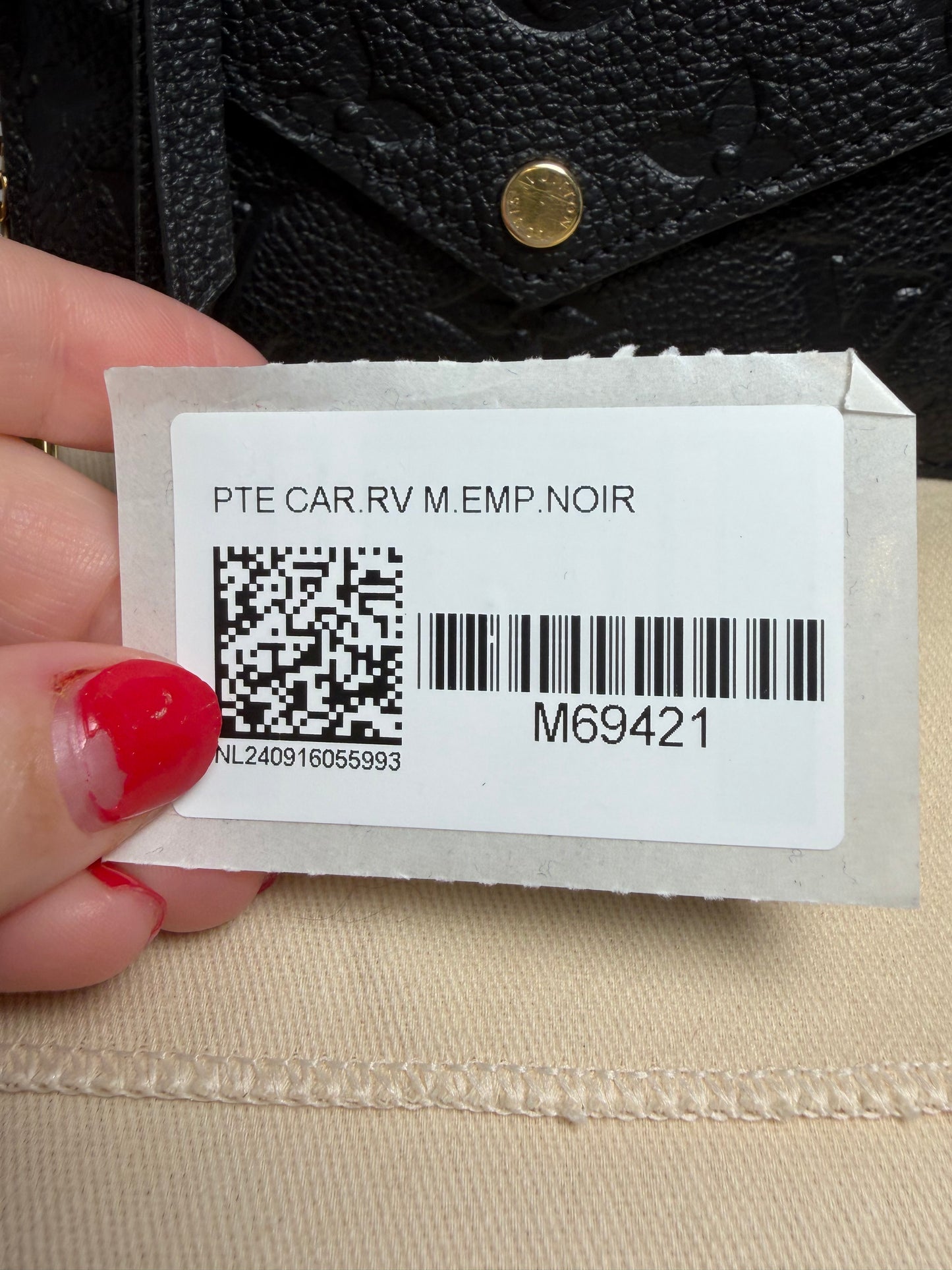 Louis Vuitton Black Empriente Leather Recto Verso Wallet/Key Cles