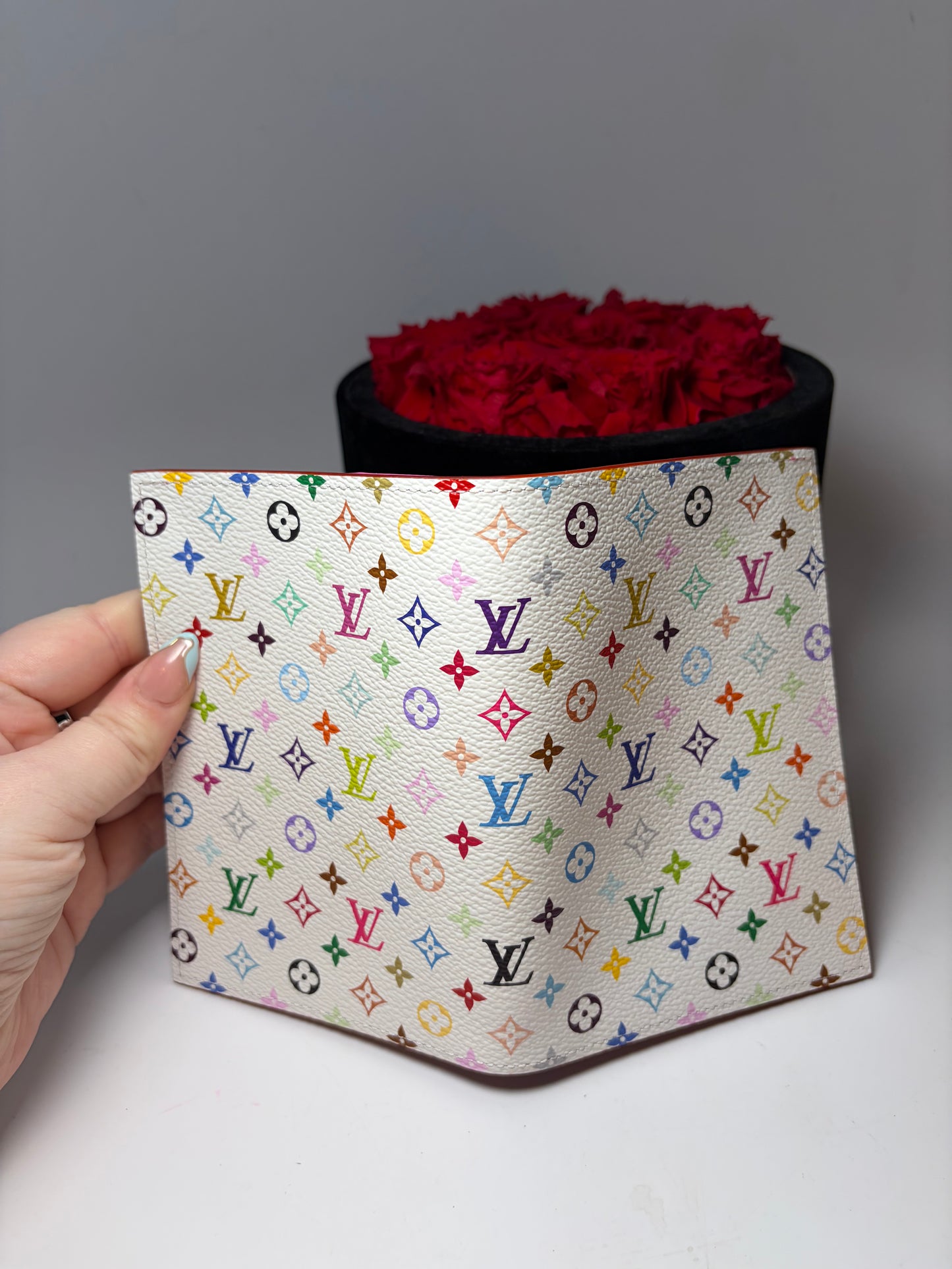 Louis Vuitton LV x TM Passport Cover White Multicolor w/Hot Pink Interior, Made in France NWT