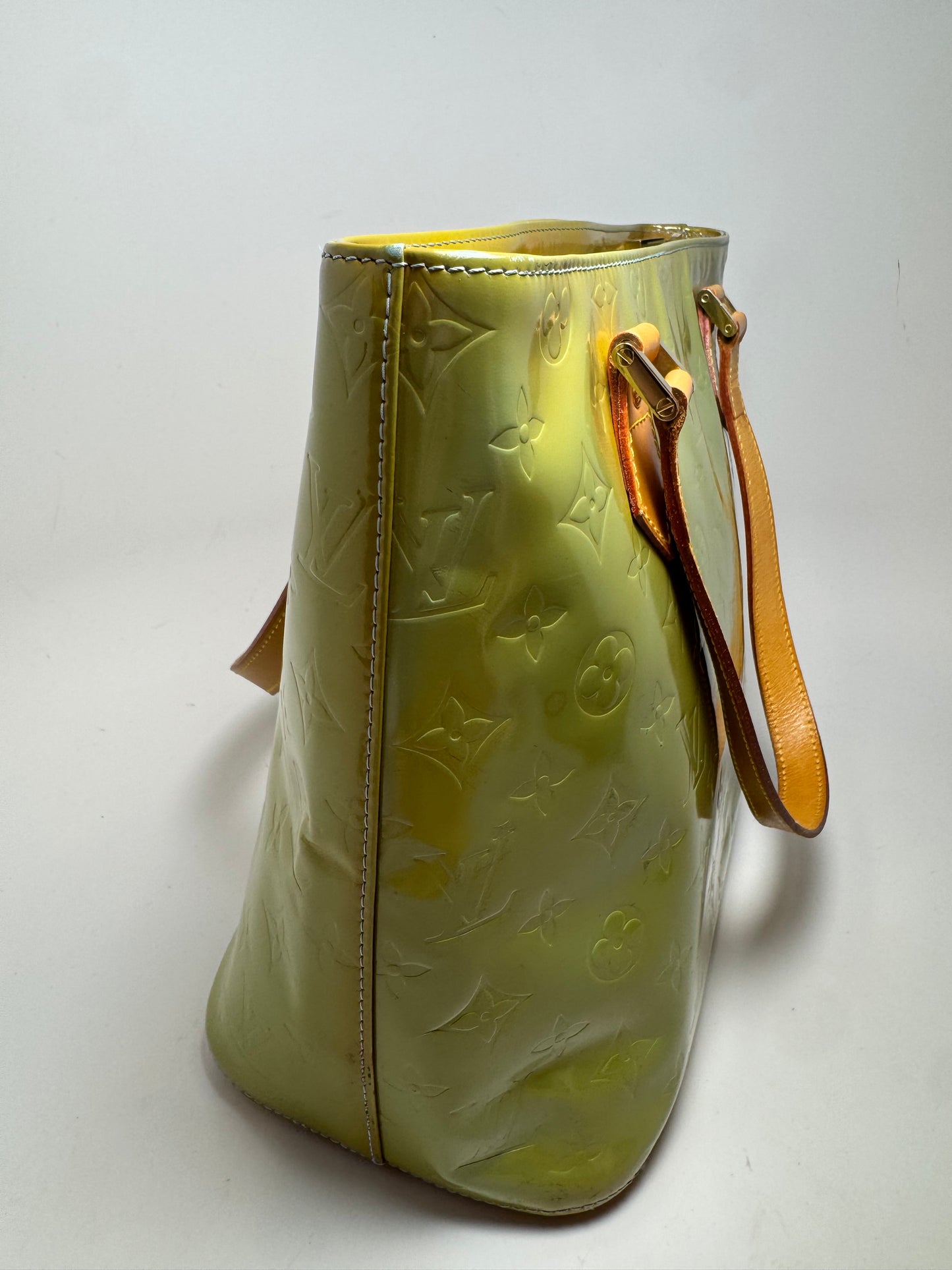 Louis Vuitton Houston Tote Vernis Green w/Blue Interior