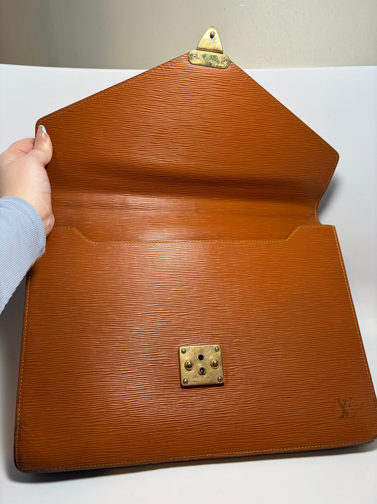Louis Vuitton Cipango Brown Epi Leather Serviette Conseiller Briefcase/Laptop Holder