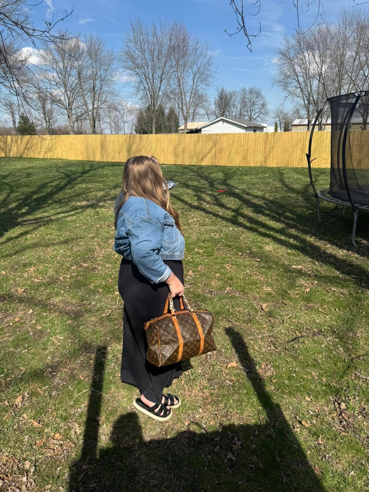 Louis Vuitton Sac souple 35 Monogram Satchel Vintage Pre Date Code