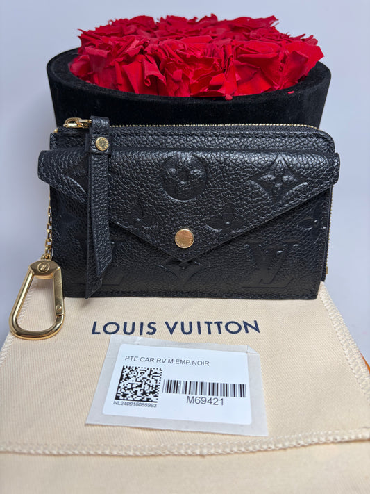 Louis Vuitton Black Empriente Leather Recto Verso Wallet/Key Cles