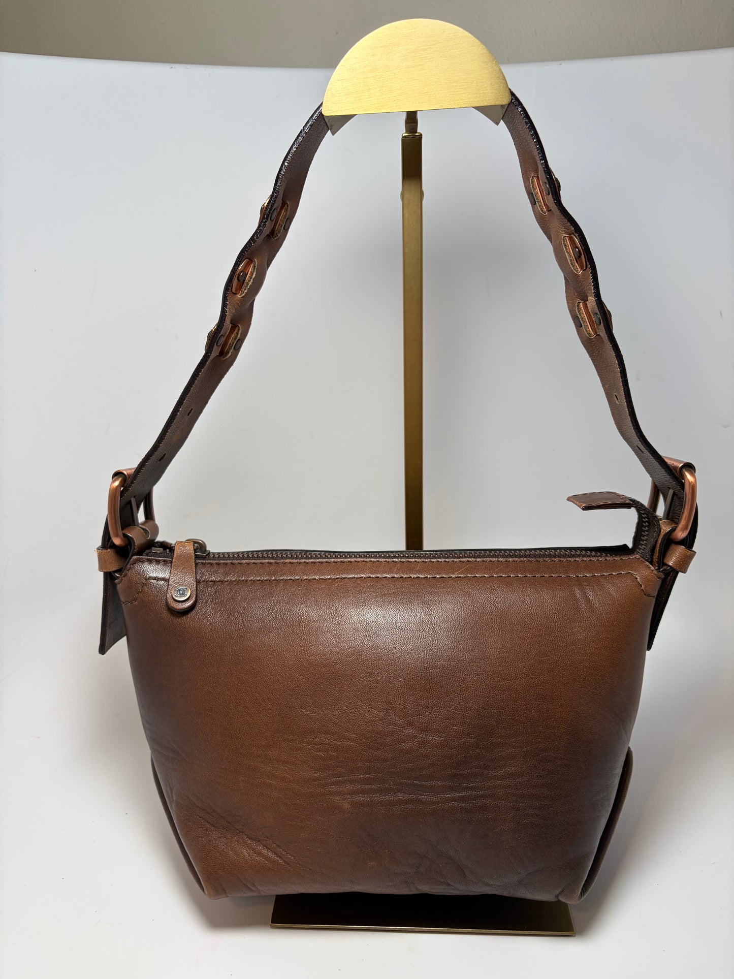 Vintage Celine Leather Shoulder Bag w/COA