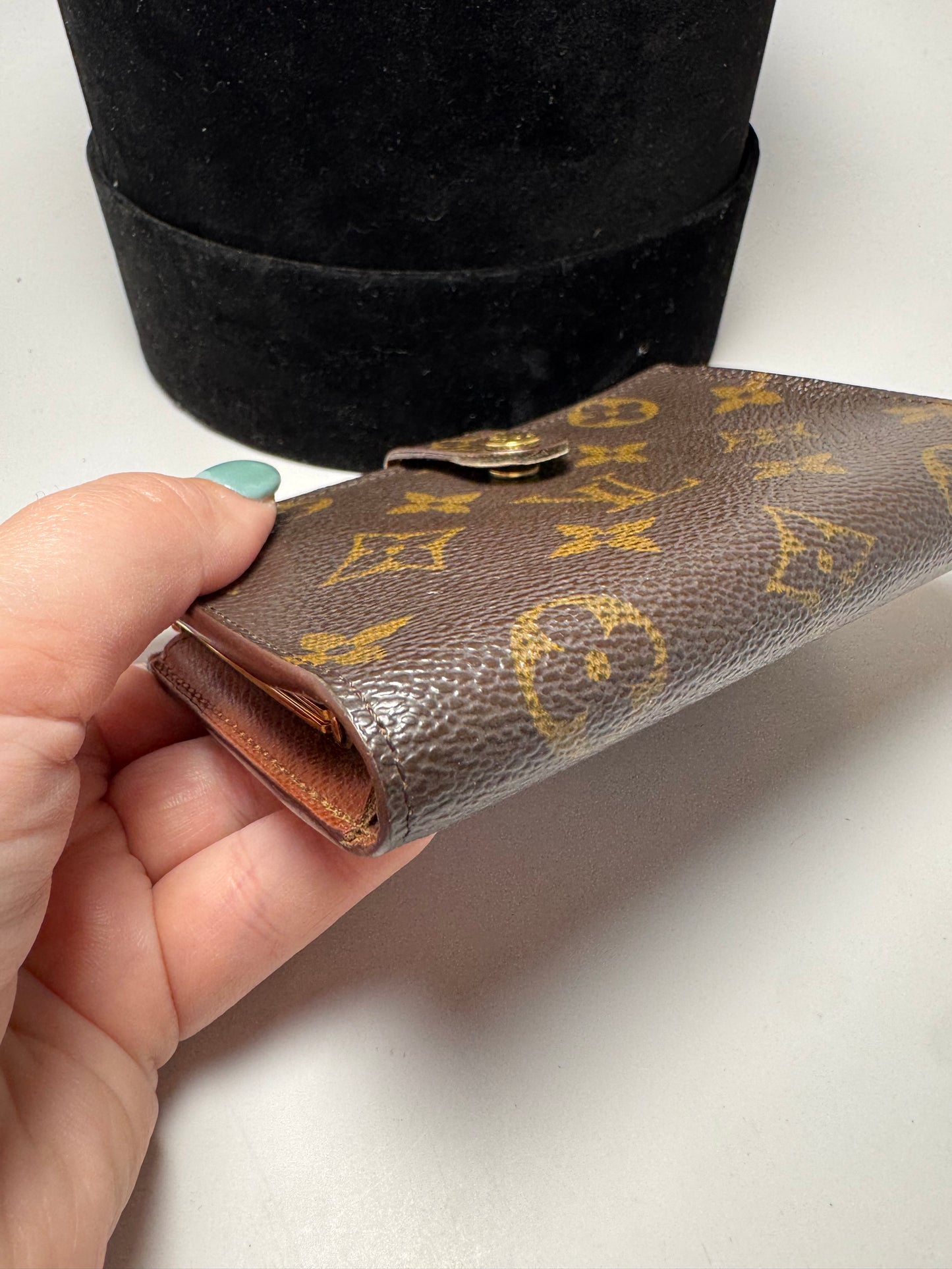 Louis Vuitton French Purse Kiss Lock Monogram Wallet