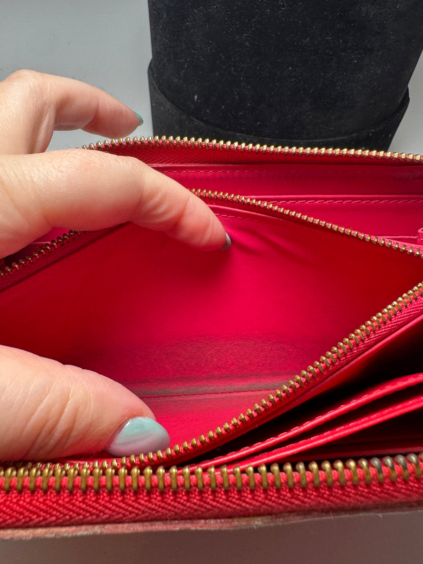 Louis Vuitton Watermelon Vernis Leather Zippy Wallet Monogram