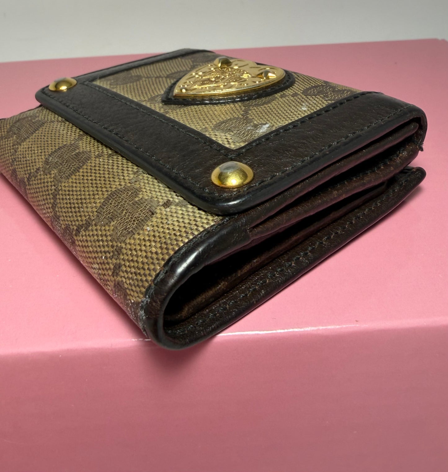 Gucci GG Babouska Canvas & leather compact wallet