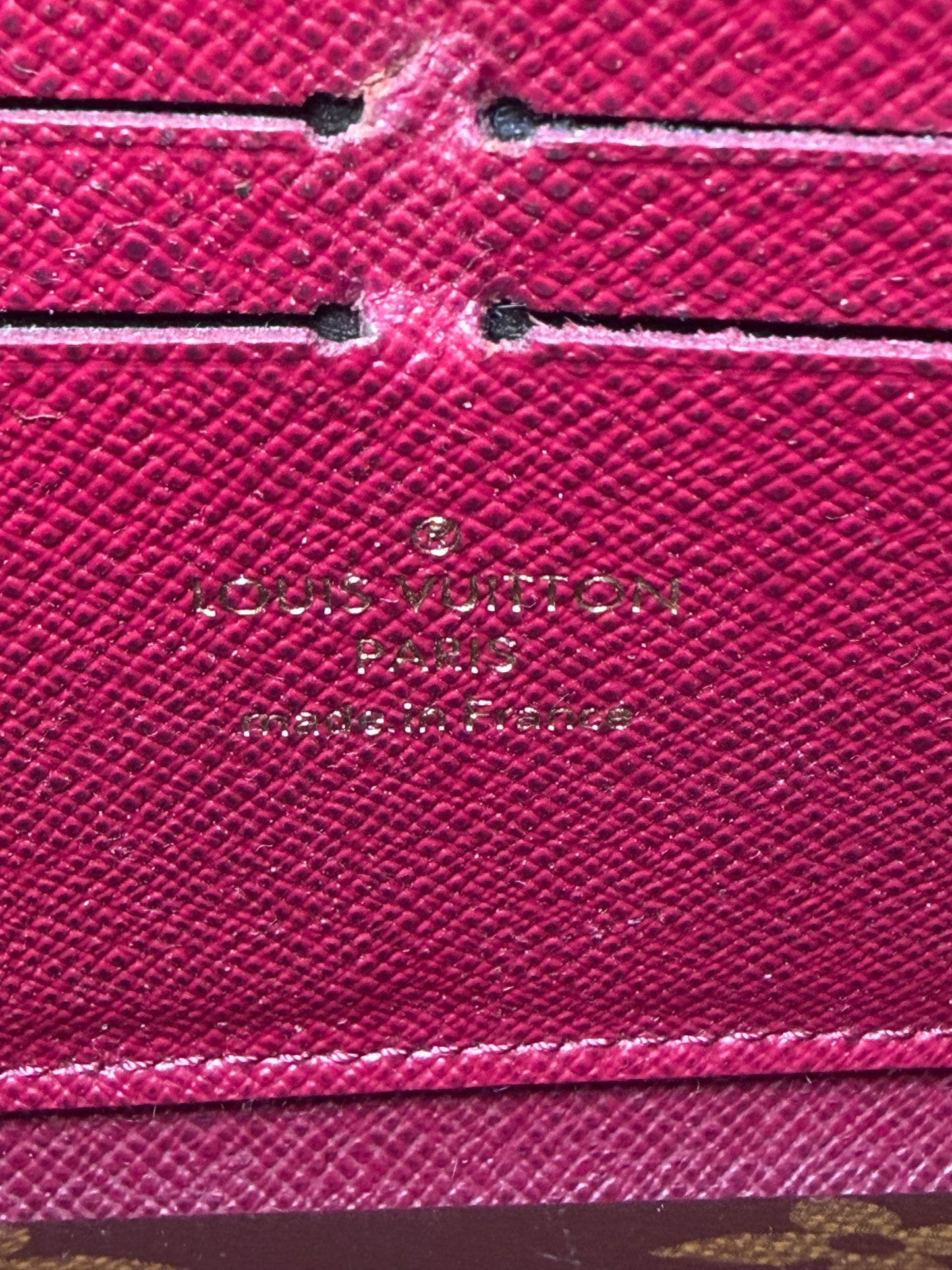 Louis Vuitton Clémence Wallet Monogram with Fuschia Interior