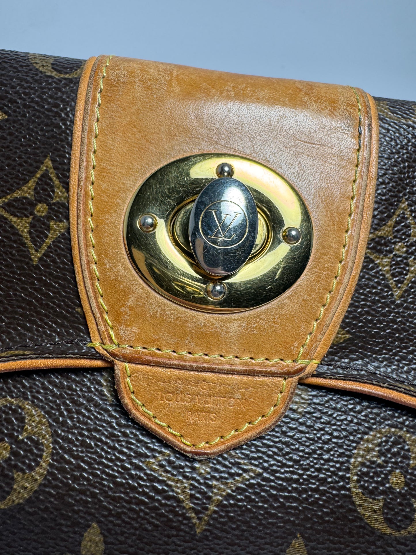 Louis Vuitton Portefeuille Boetie Wallet Turn Lock Closure Monogram & Vachetta Leather Made in Spain in 2010