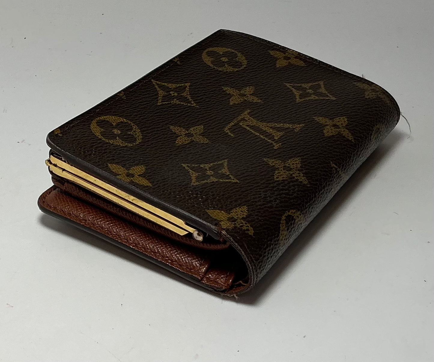 Louis Vuitton French Purse Kiss Lock Wallet Monogram
