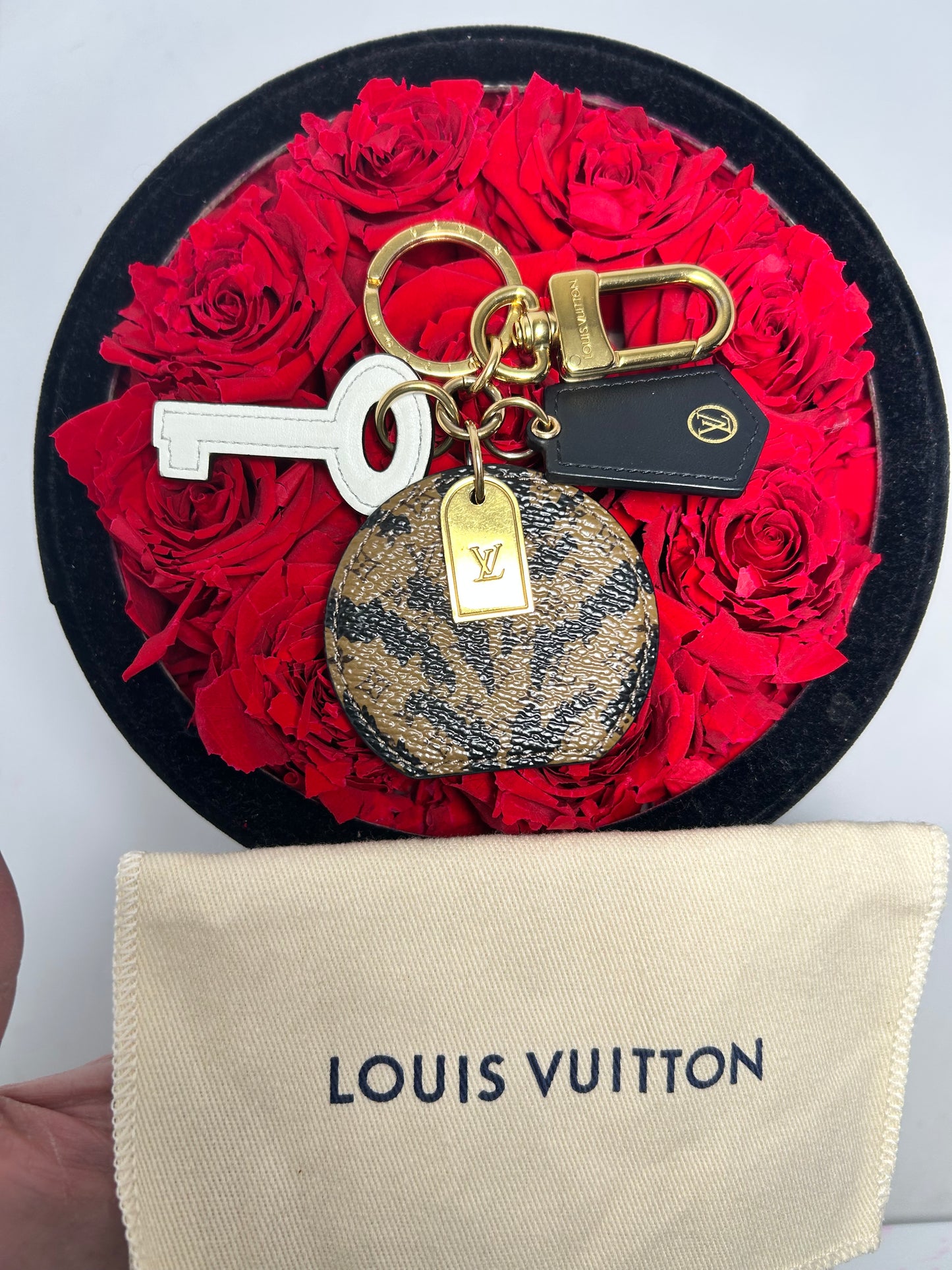 Louis Vuitton Boîte Chapeau Monogram Jungle Print Collection Bag Charm & Key Holder
