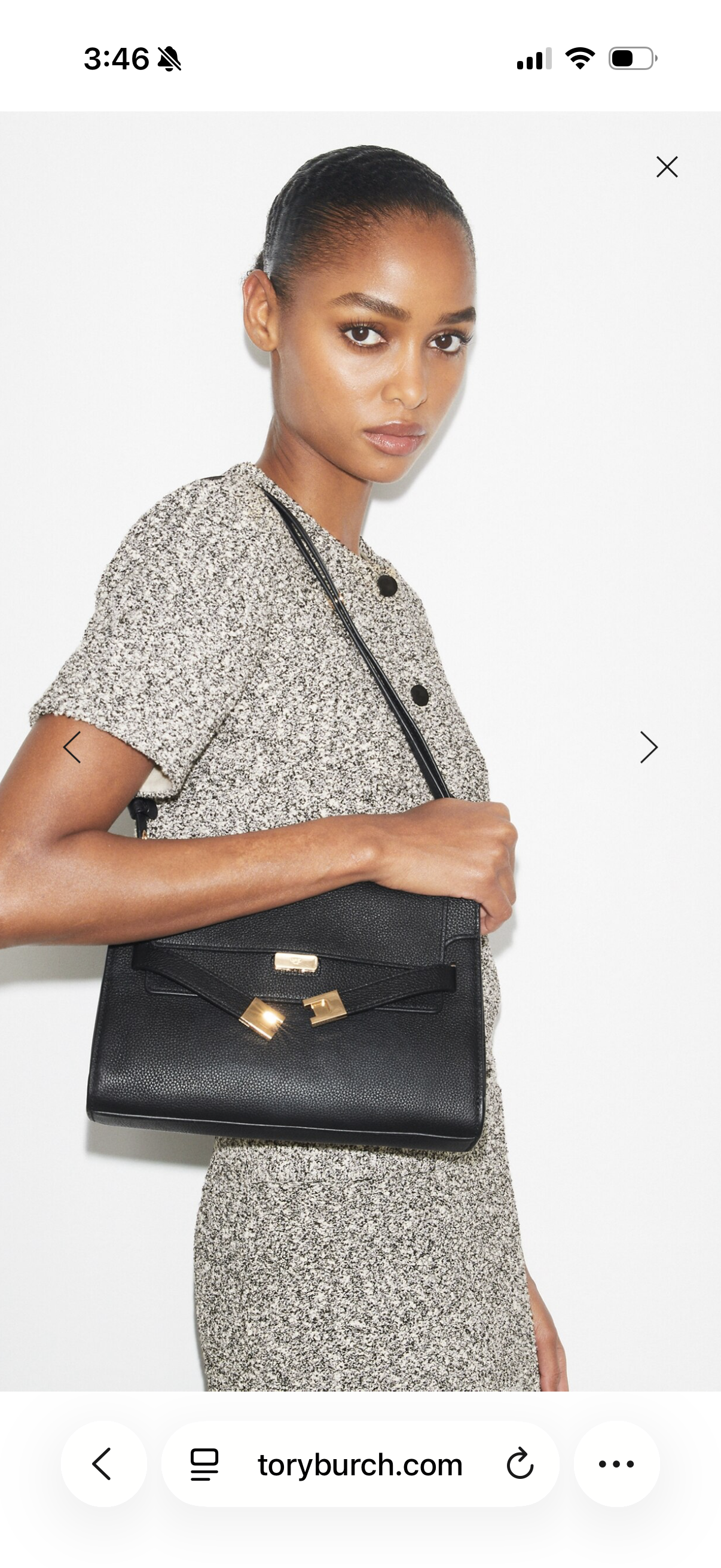 Tory Burch Lee Radziwill Shoulder Bag Size Small