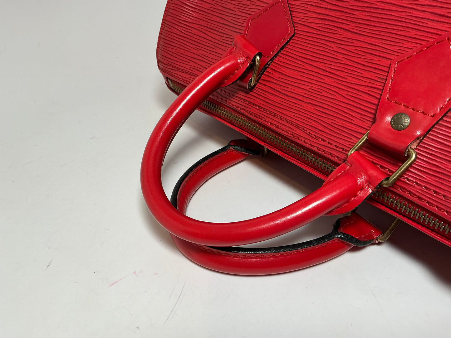 Louis Vuitton Speedy 25 Red Epi Leather