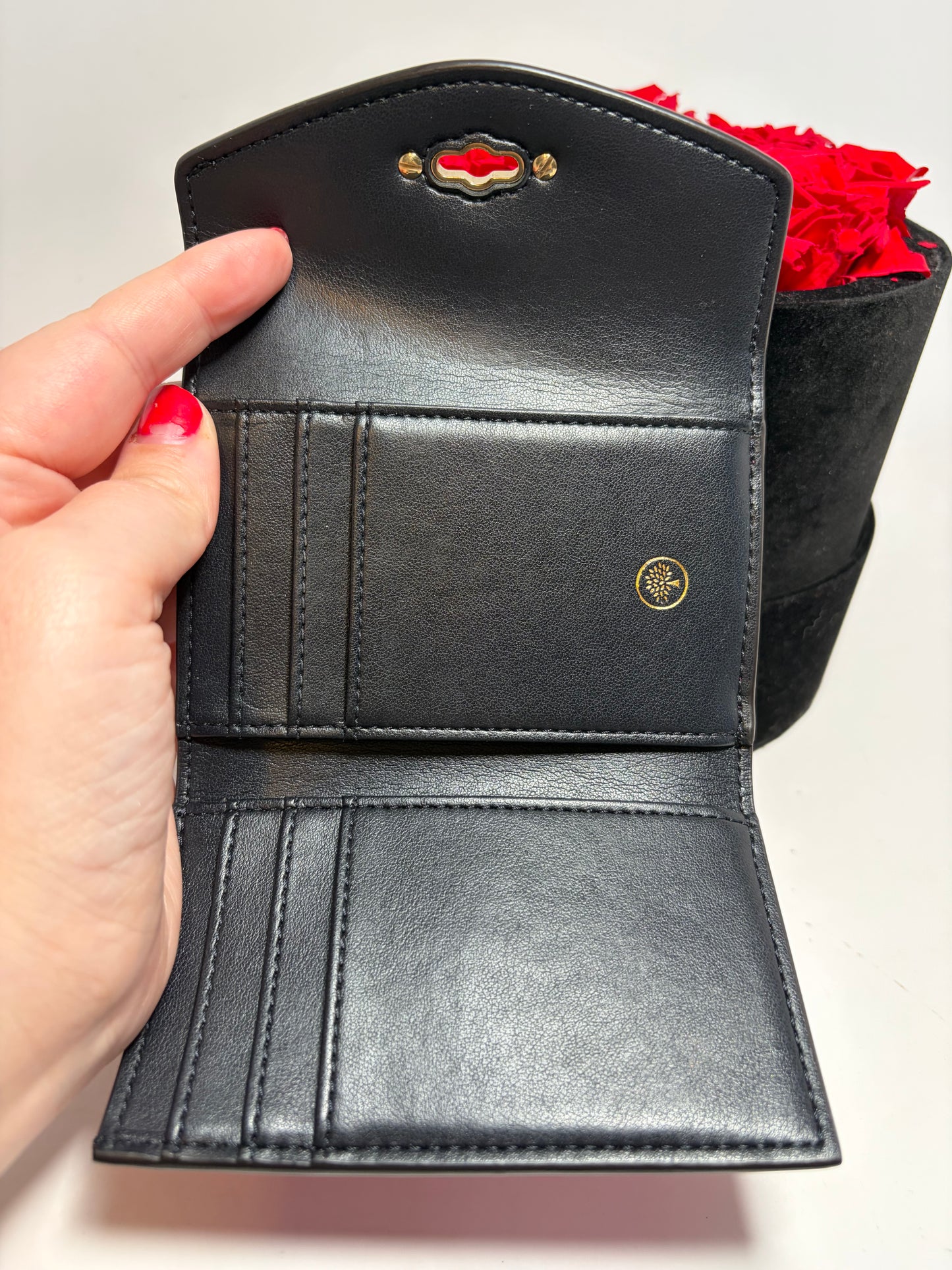 Mulberry Small Darley Hot Pink Pebbled Leather Turn Lock Wallet