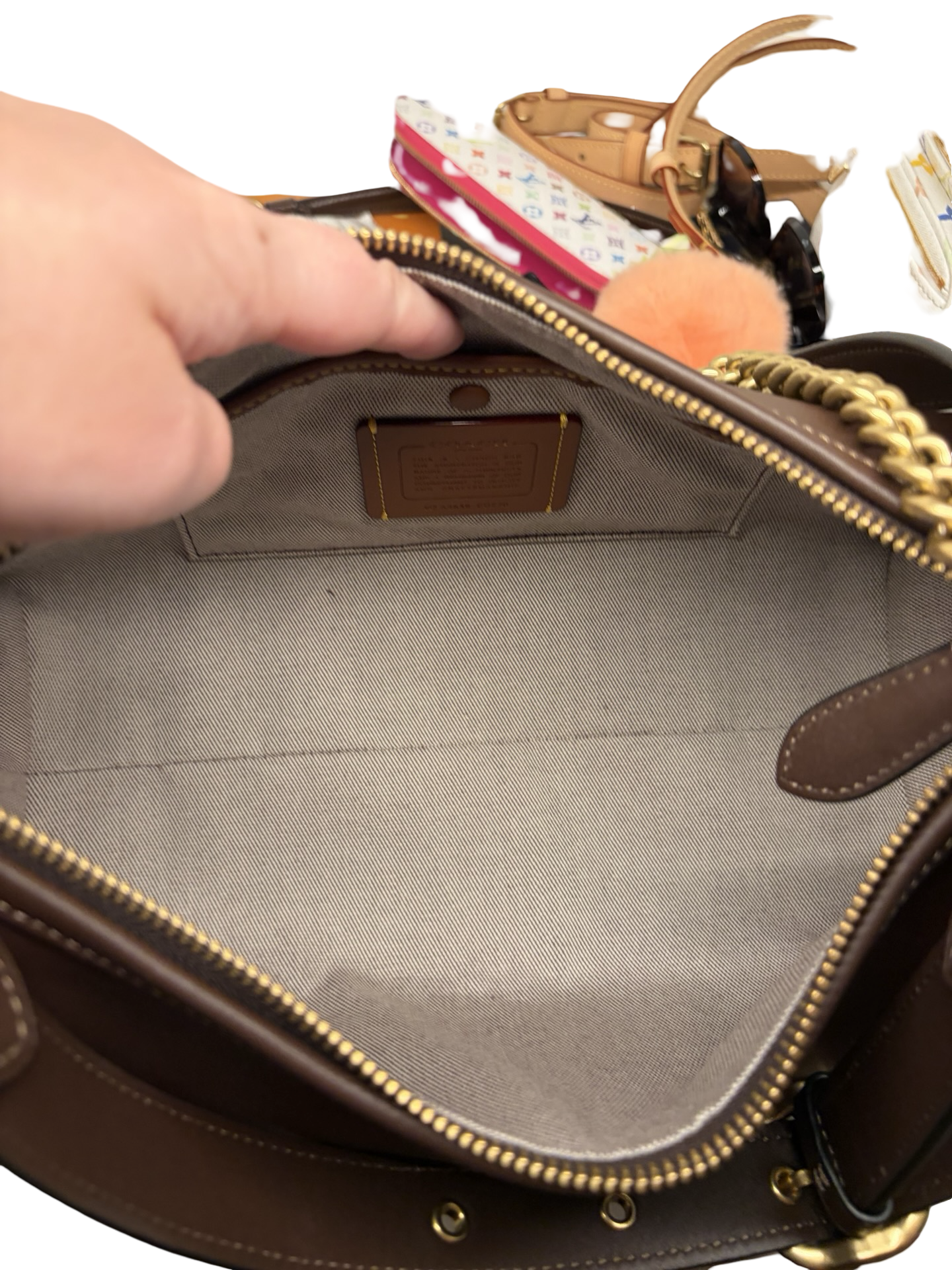 Coach Pocket Juliette 30 Maple Shoulder Bag & Crossbody