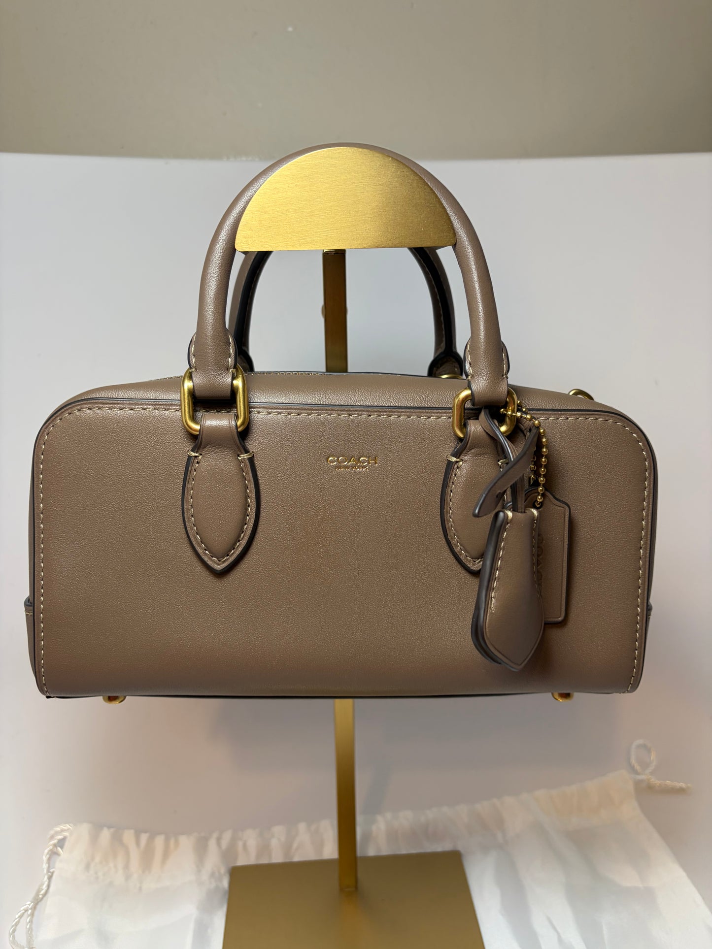 Coach Bowery 22 Satchel in Dark Stone NWT