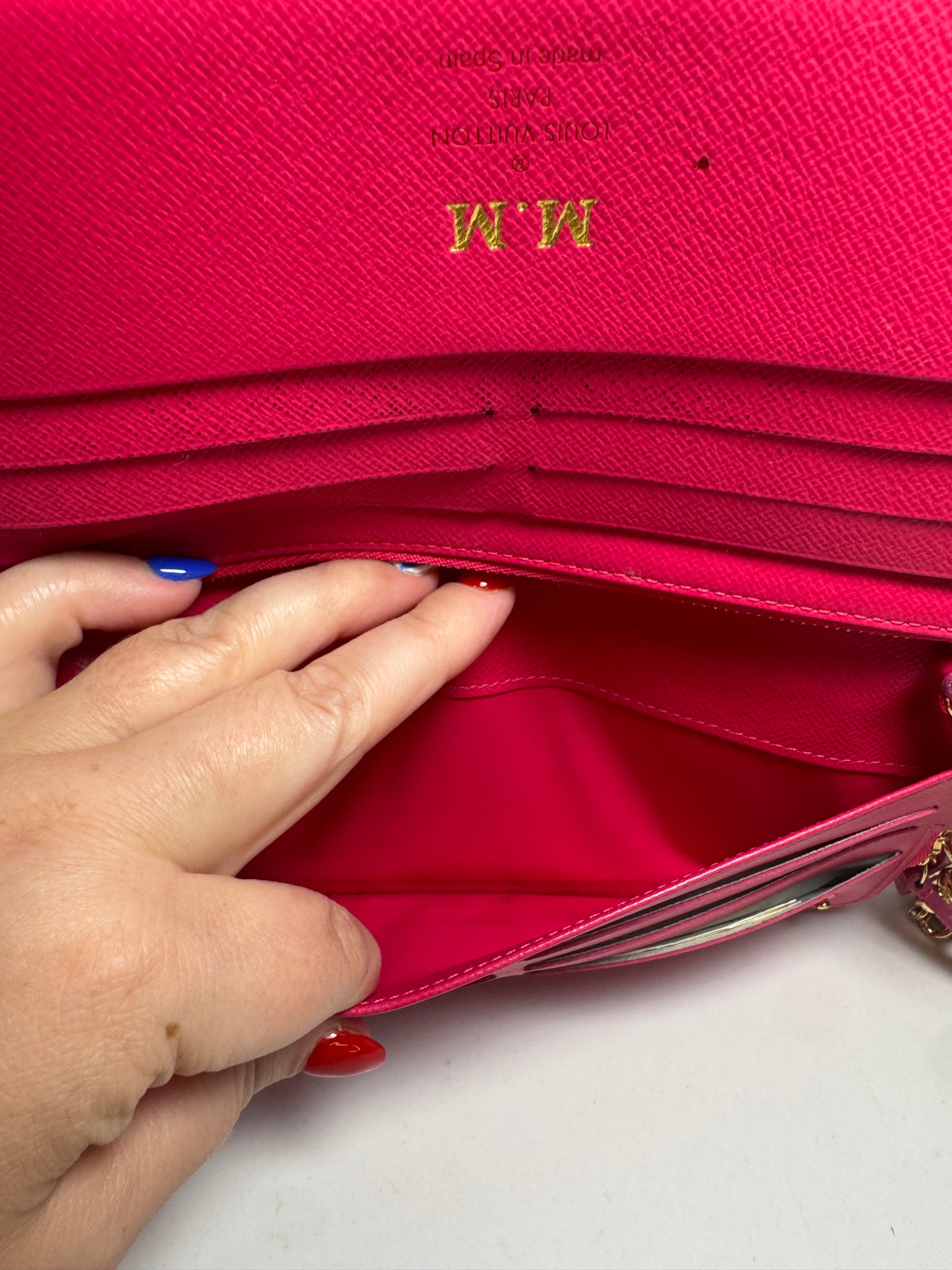 Louis Vuitton Insolite Wallet/Wristlet Multicolor Monogram w/Hot Pink Interior