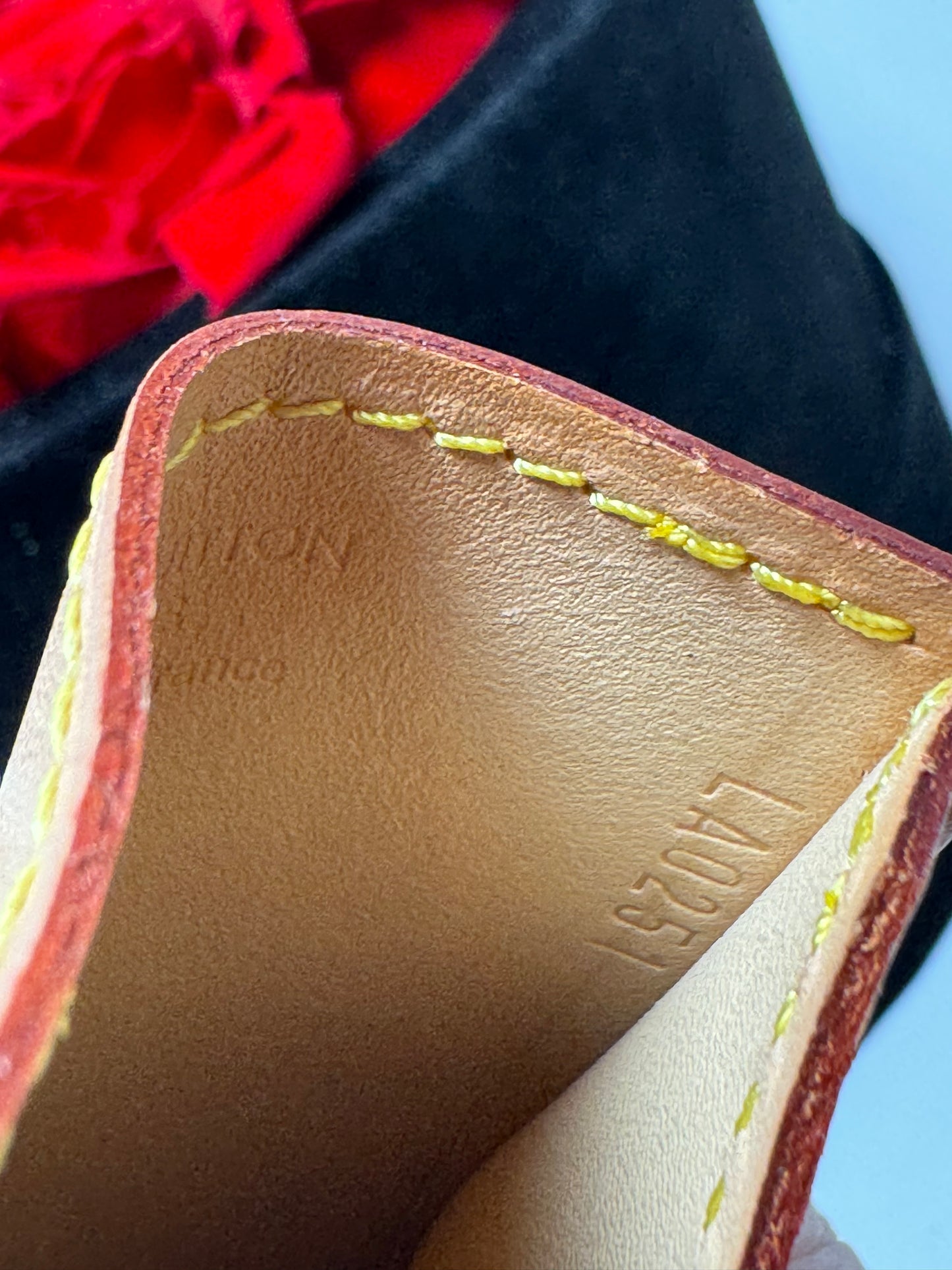 Louis Vuitton Vivienne & Me Card Holder “K” Initial Vachetta Leather