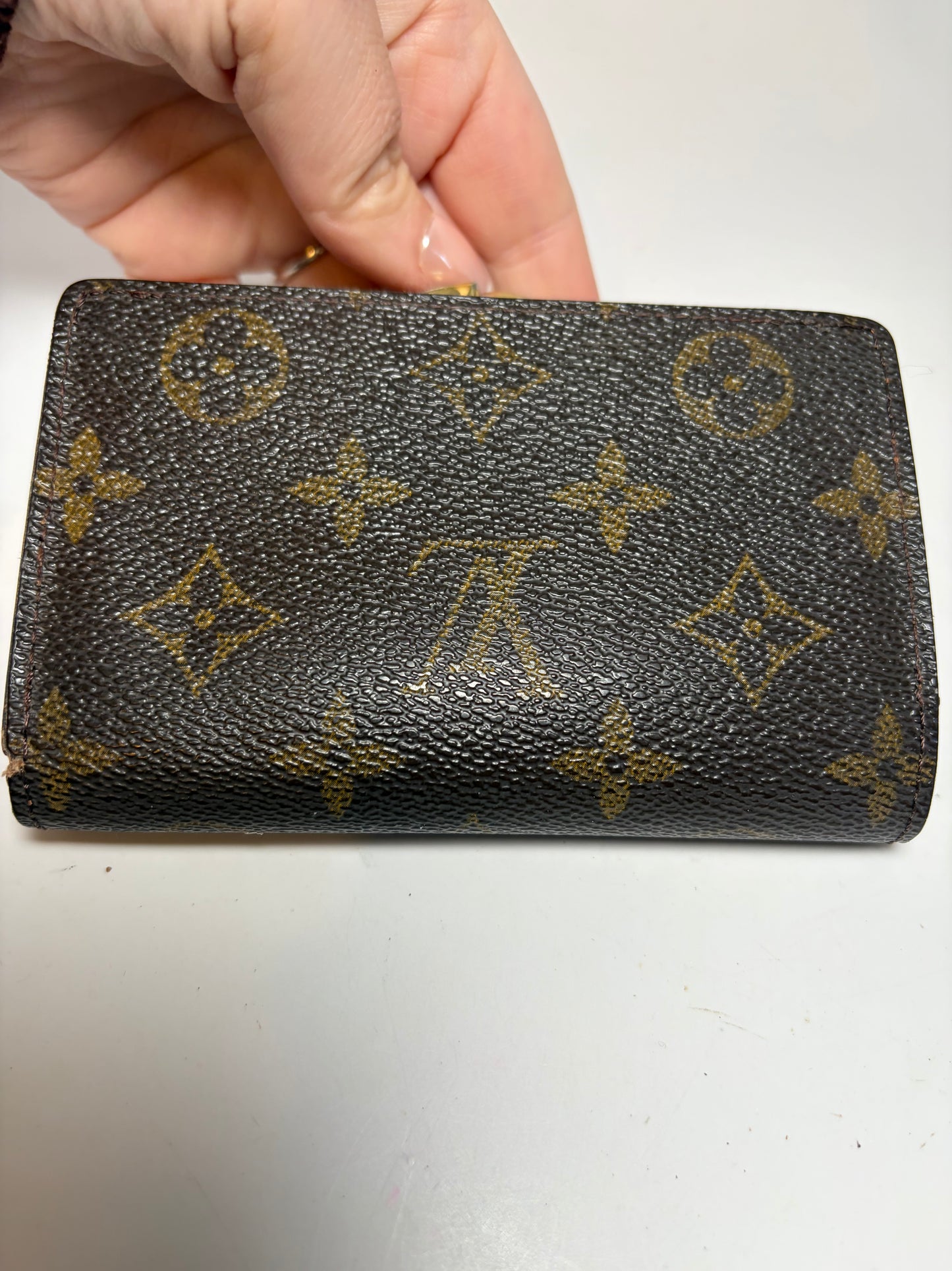 Louis Vuitton French Purse Monogram Kiss Lock Wallet