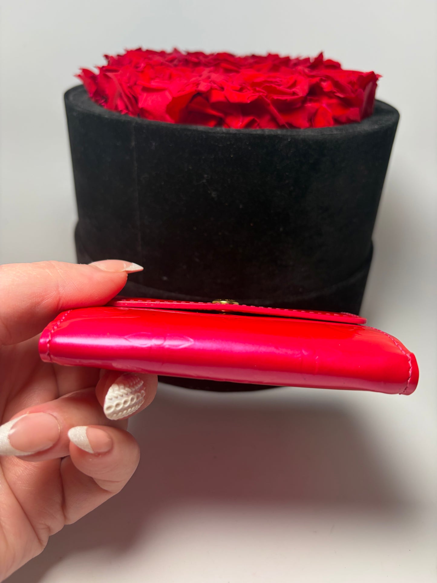 Louis Vuitton Pink Vernis Leather Wallet