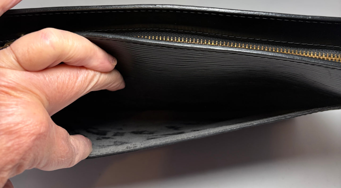 Louis Vuitton Pochette Homme Clutch Black Epi Leather