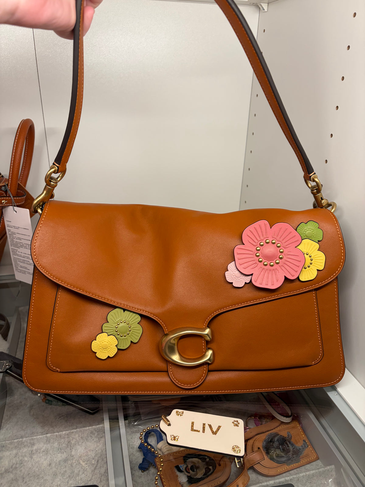 Coach Tabby 36 Coach Create Tea Flowers Shoulder Bag