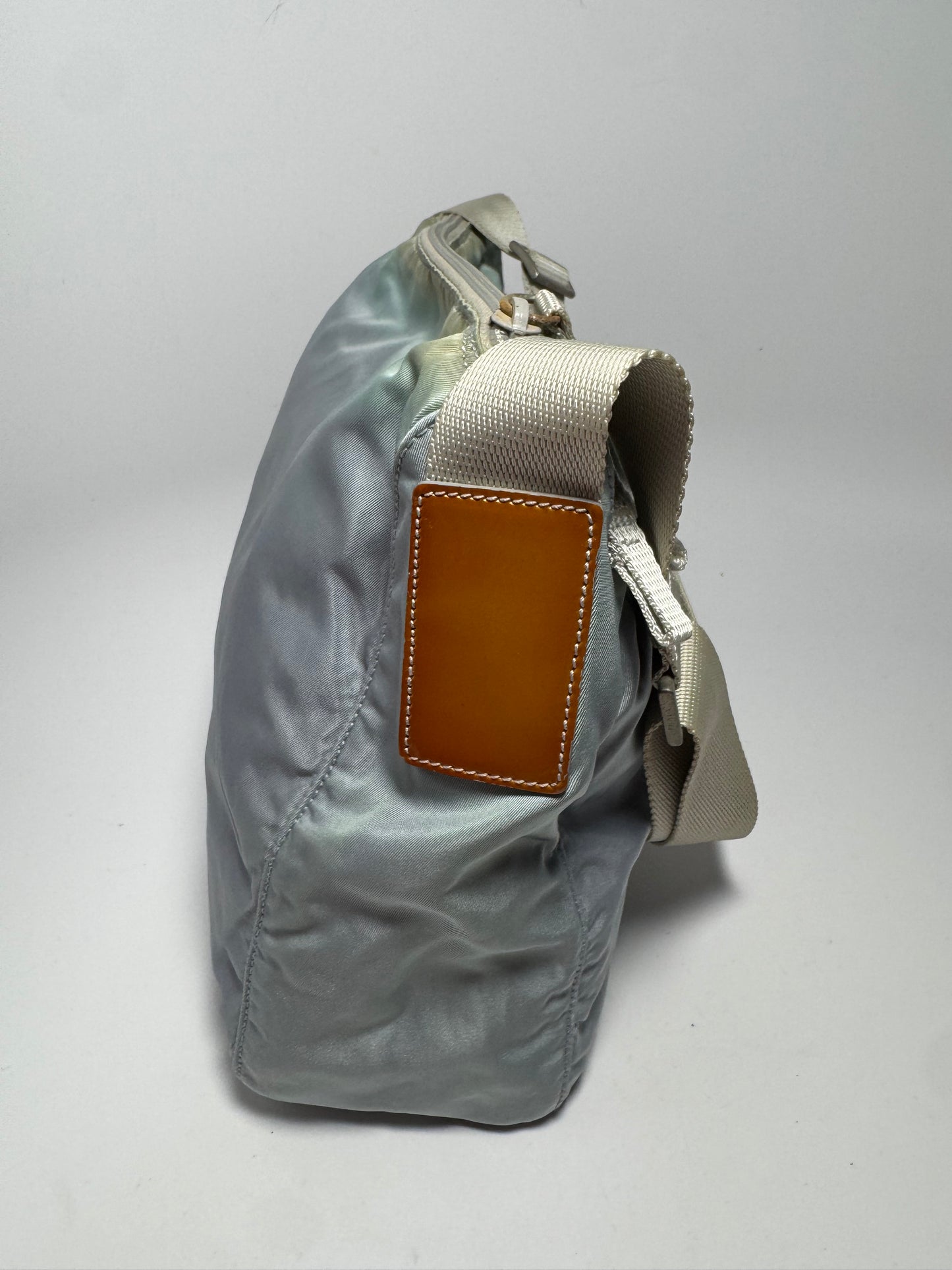 Prada Sport Ice Baby Blue Argento Nylon Shoulder Bag / Crossbody