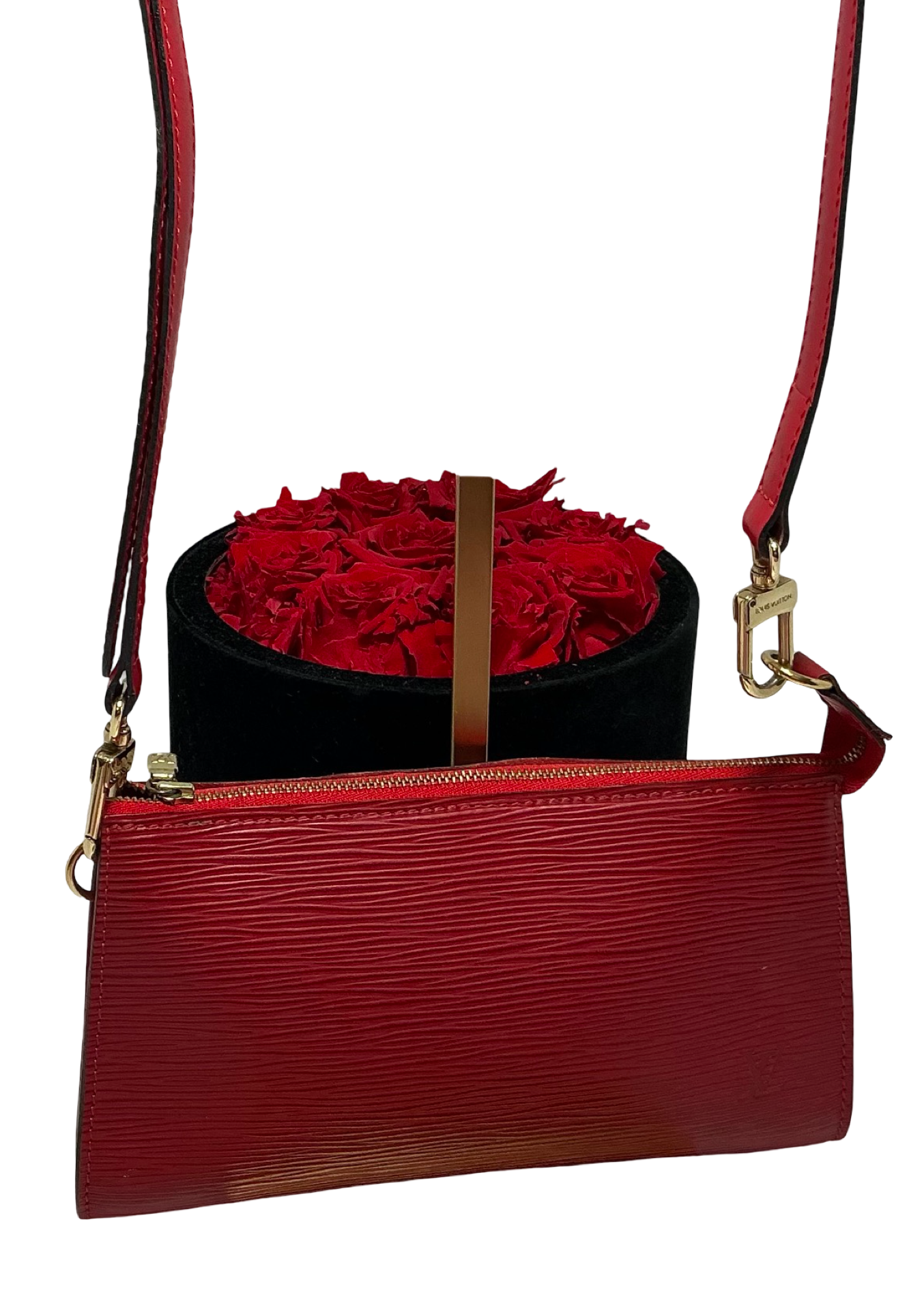 Louis Vuitton Accessories Pouch Pochette Crossbody Red Epi Leather