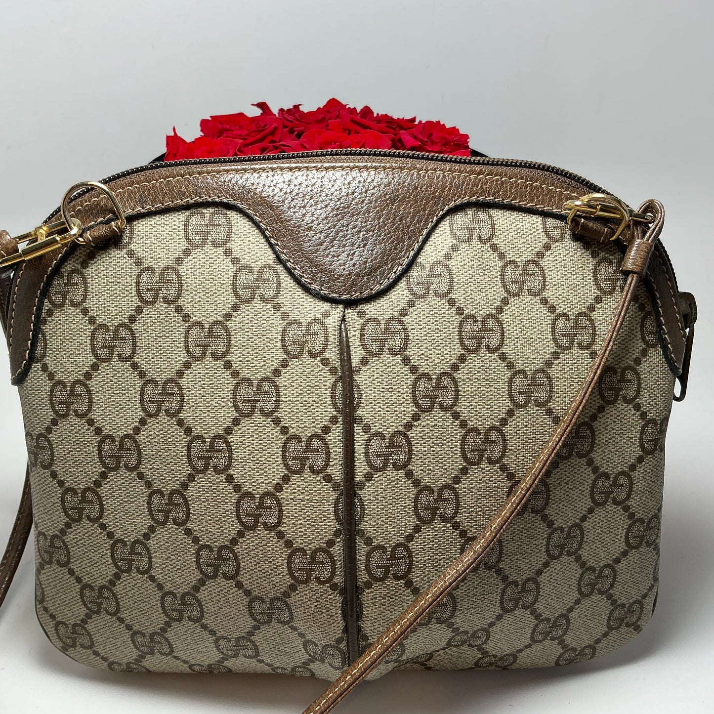 Gucci GG Supreme Web Canvas & Leather Crossbody