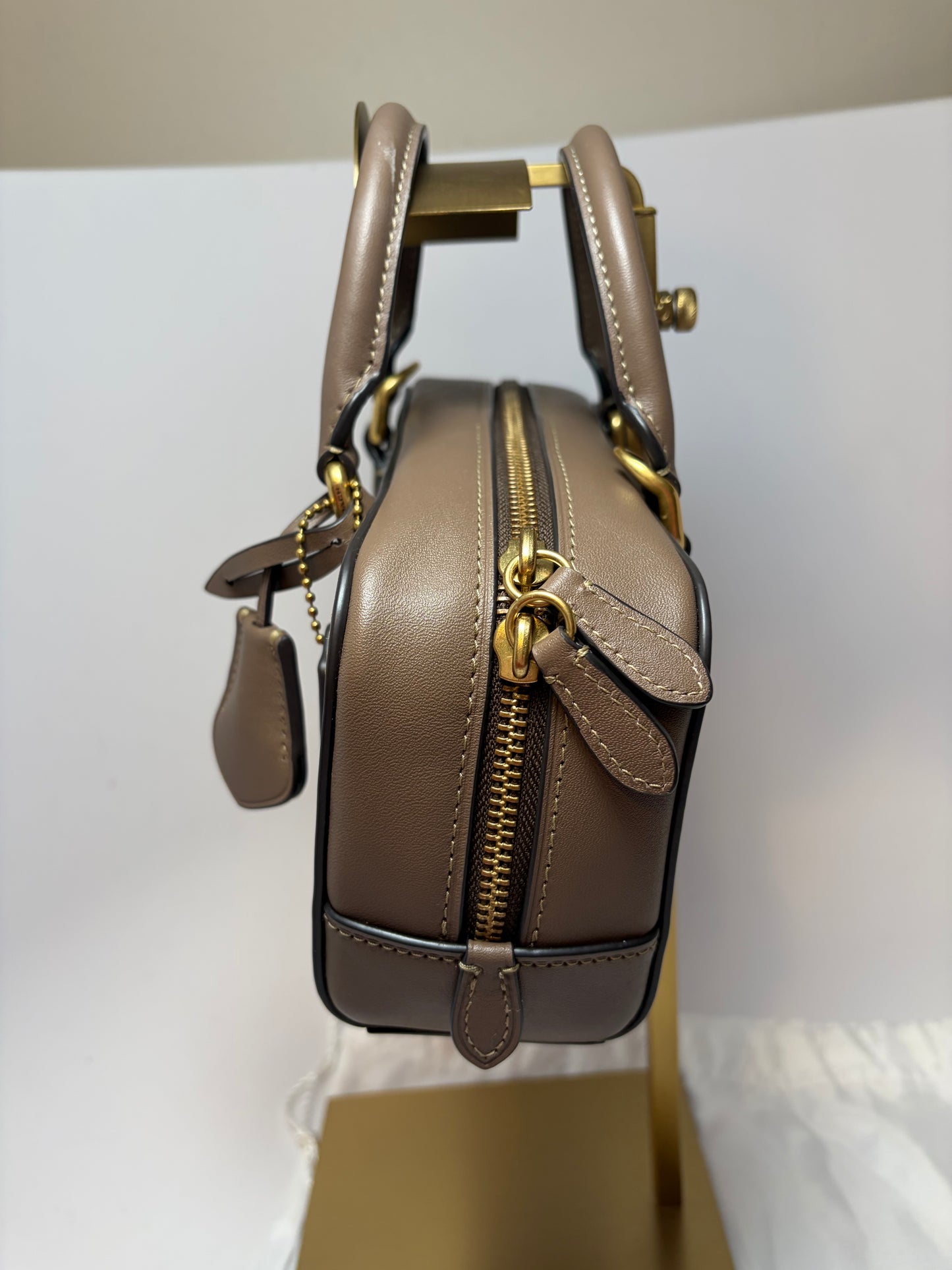 Coach Bowery 22 Satchel in Dark Stone NWT