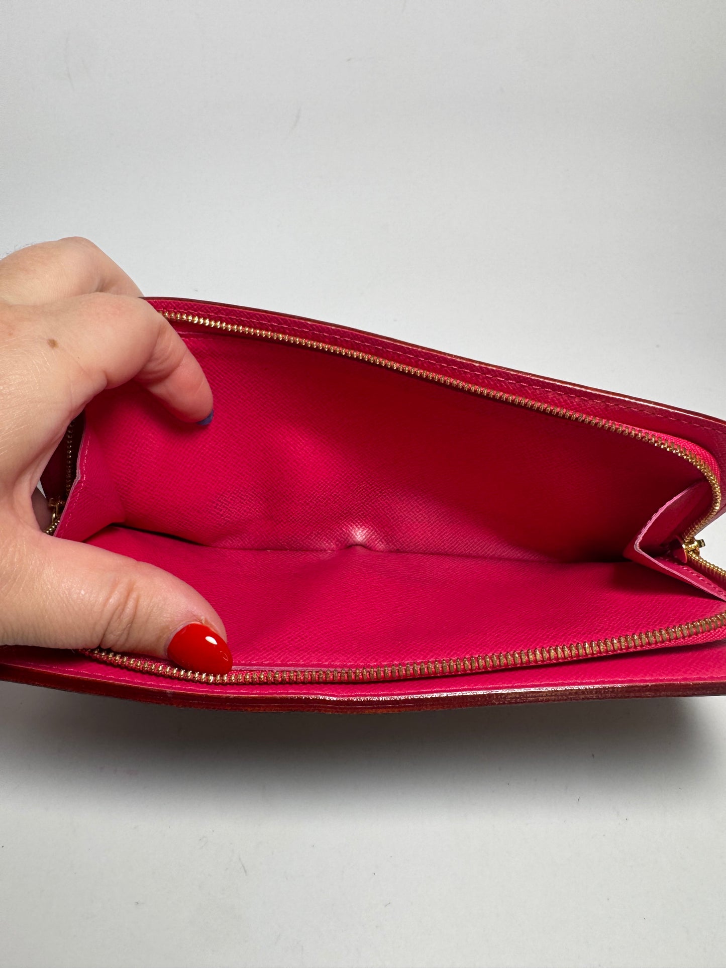 Louis Vuitton Insolite Wallet/Wristlet Multicolor Monogram w/Hot Pink Interior