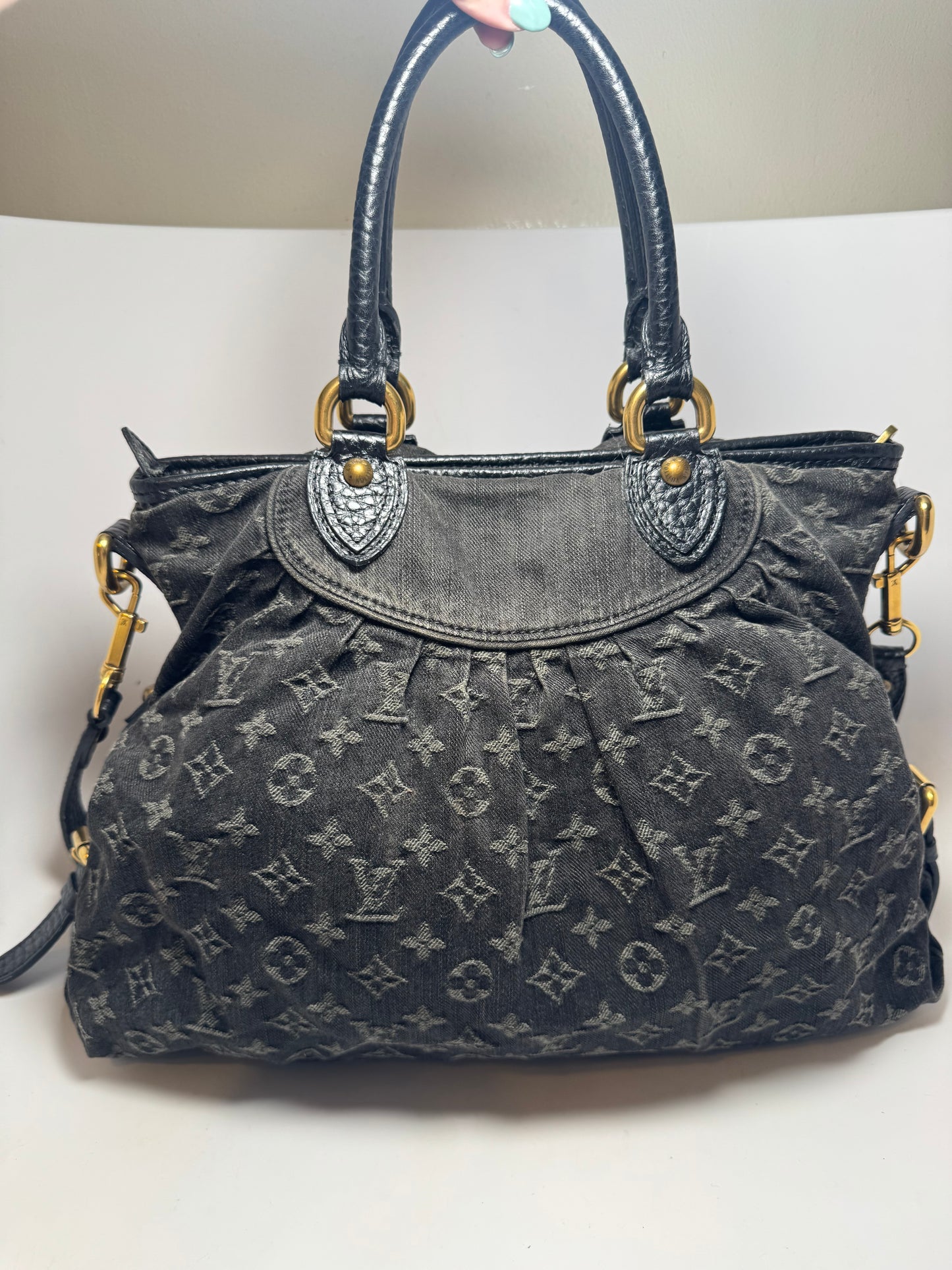 Louis Vuitton Neo Cabby Black Denim Bag