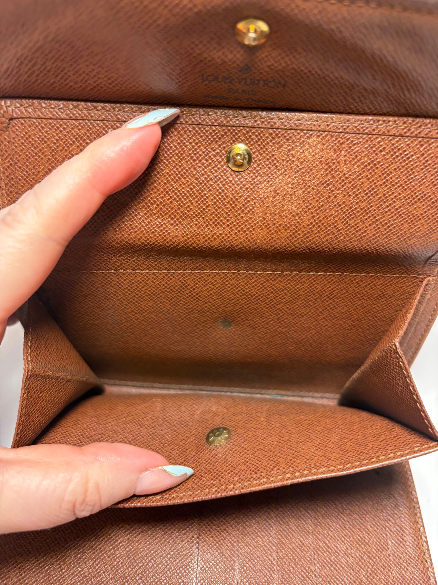 Louis Vuitton Porte Tressor Etui Papier Monogram Trifold Wallet