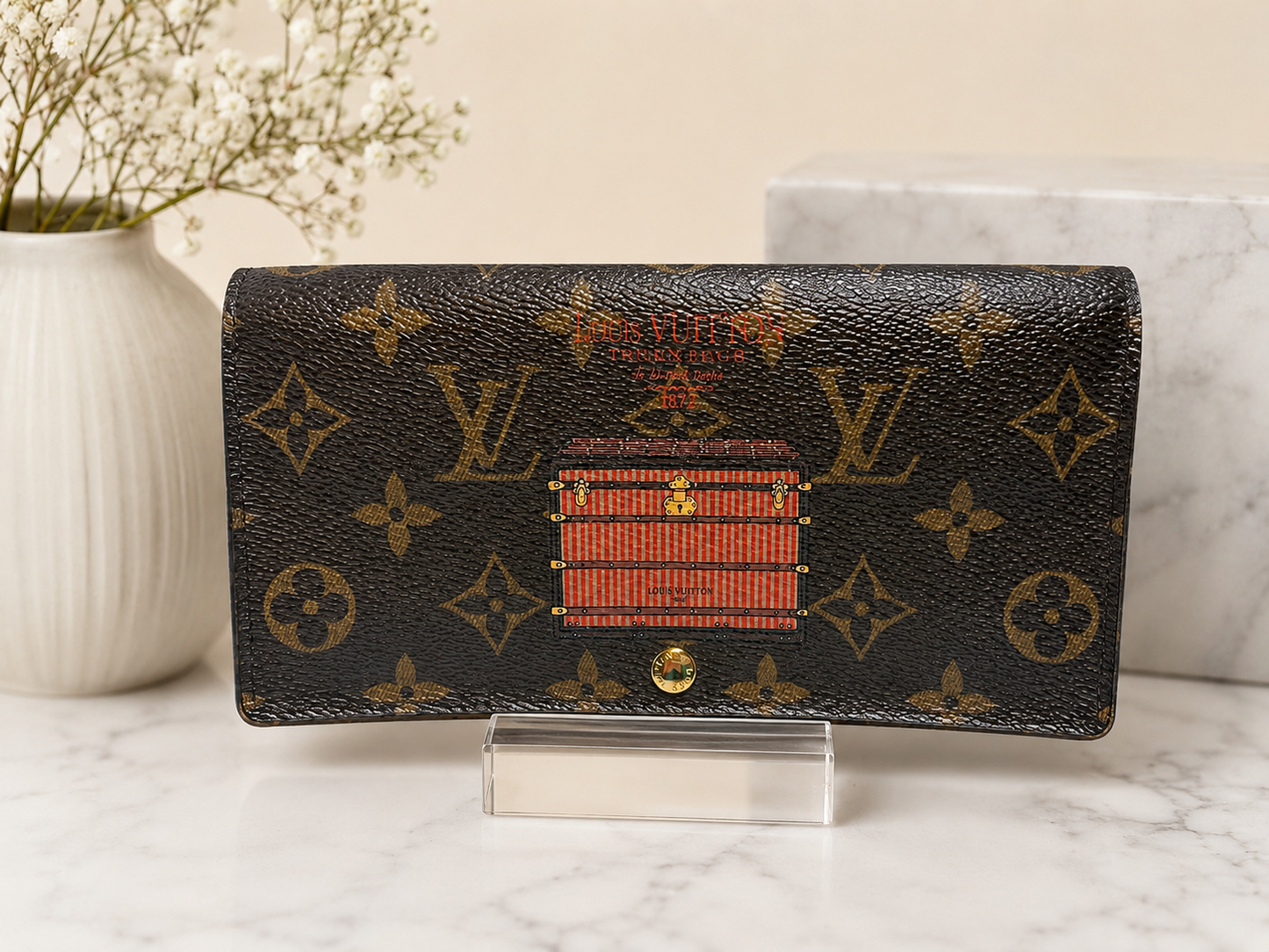 Louis Vuitton Vintage Sarah Trunks and Locks Monogram Wallet