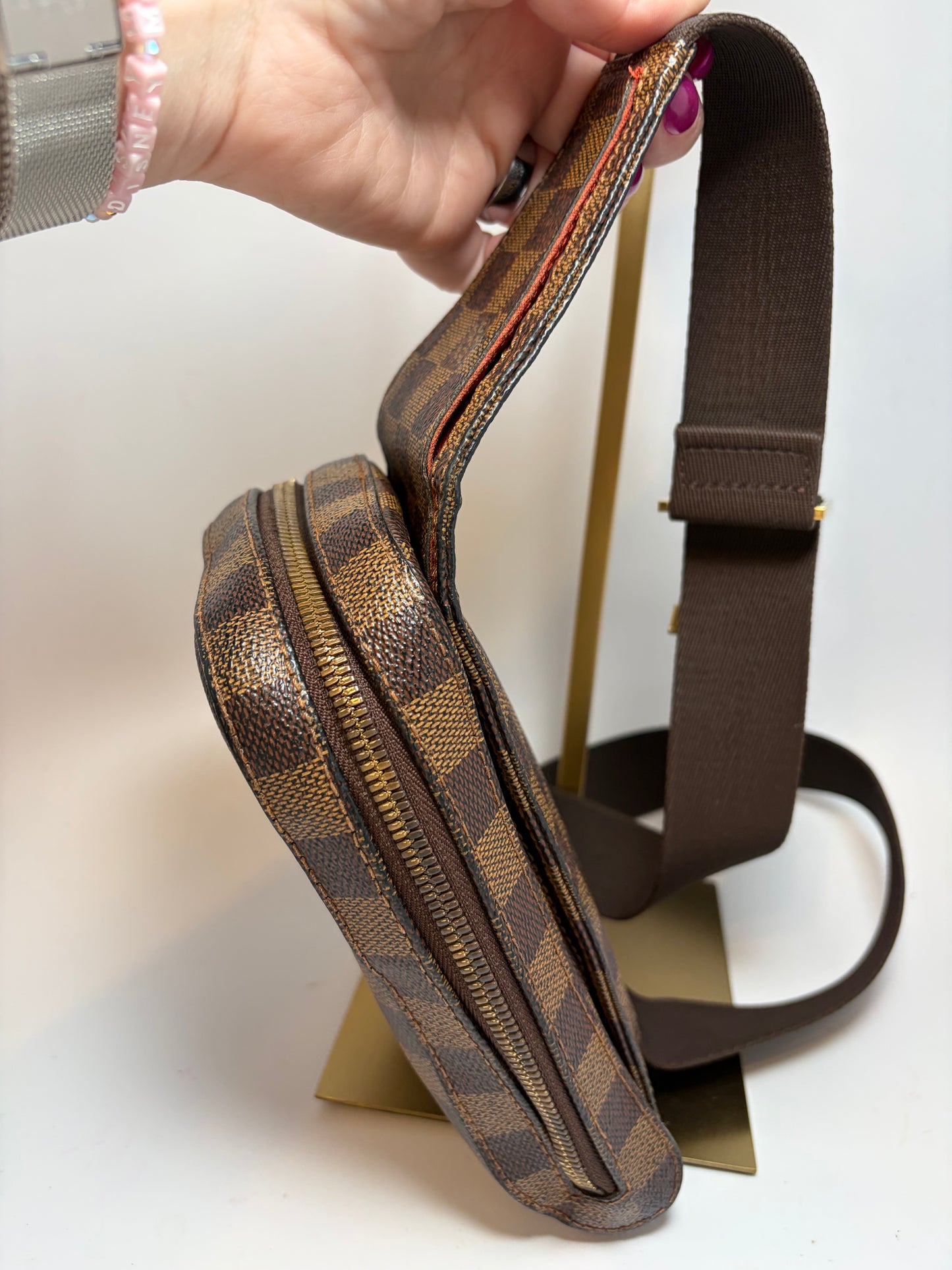Louis Vuitton Damier Ebene Geronimo Bum Bag/Belt Bag w/COA
