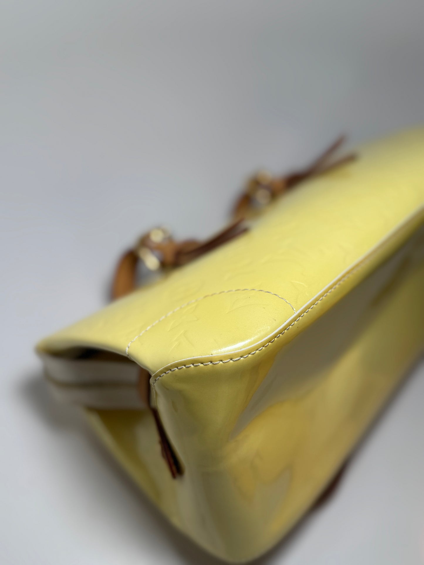 Louis Vuitton Rosewood Avenue Yellow Vernis Leather Shoulder Bag
