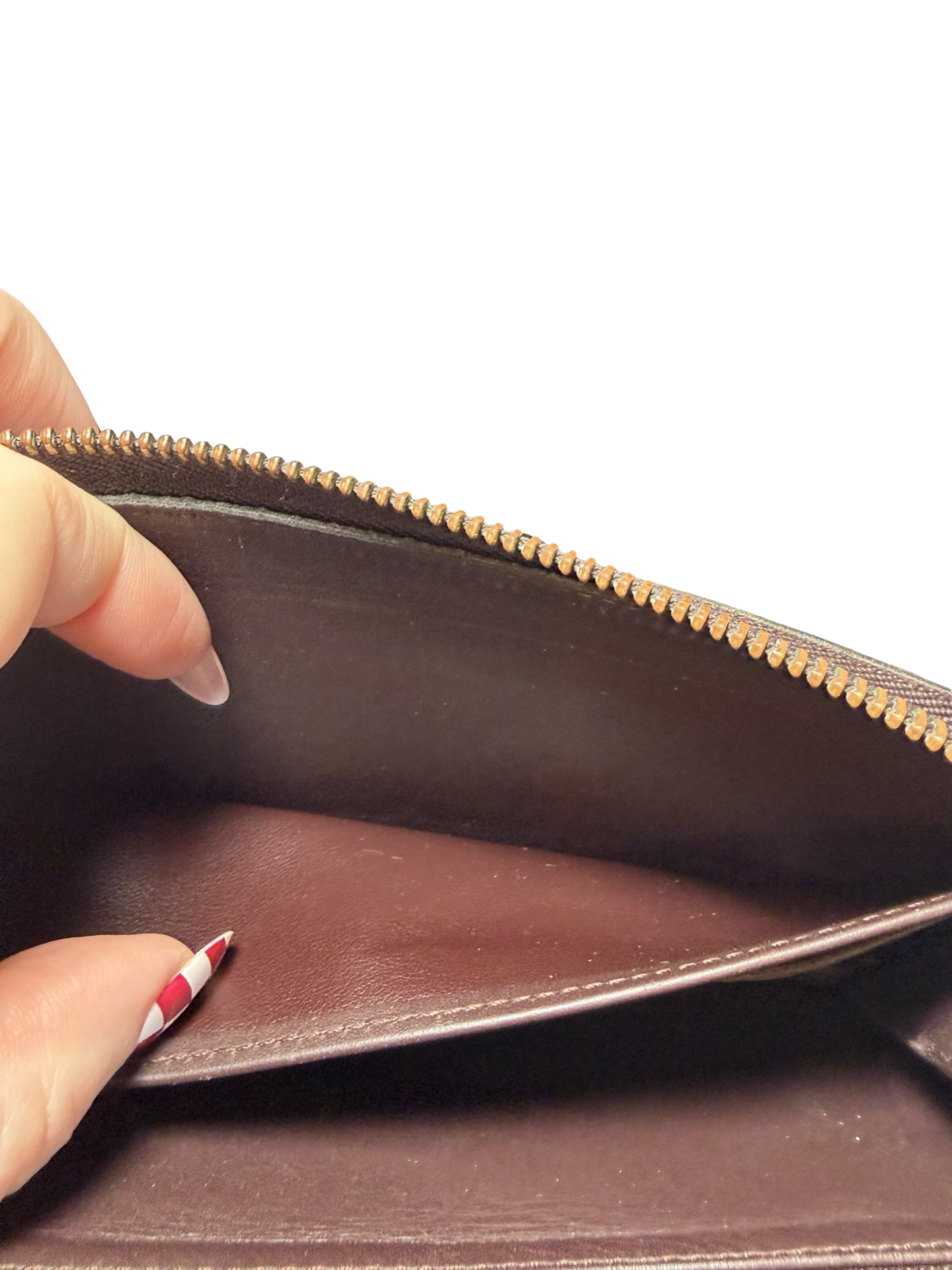 Louis Vuitton Plum Vernis Leather Zippy Wallet