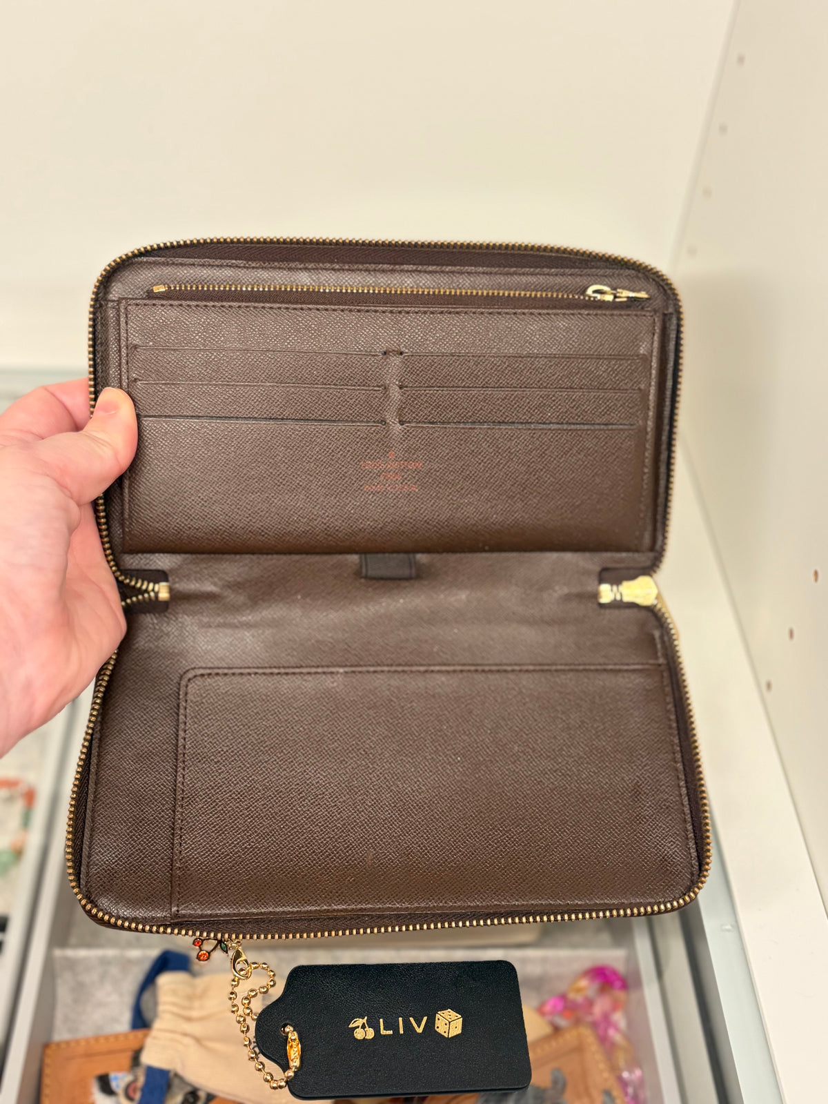 Louis Vuitton Damier Ebene Zippy Organizer Wallet