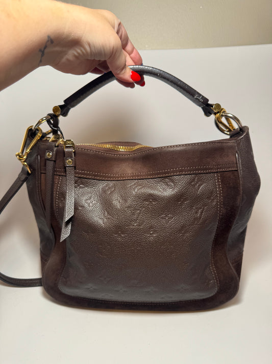 Louis Vuitton Audacieuse PM Chocolat Monogram Empreinte Leather Bag