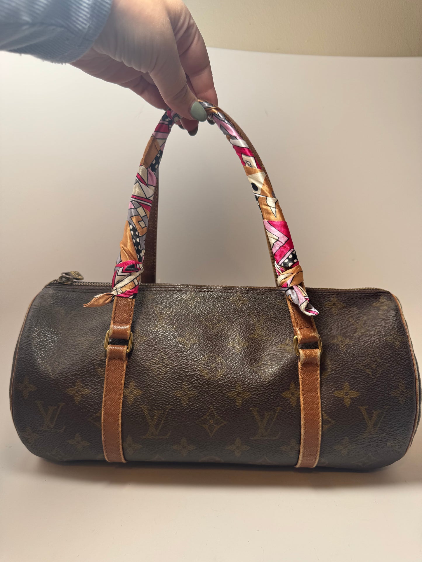 Louis Vuitton Papillon 30 Monogram Satchel/Barrel Bag Vintage France June 1994