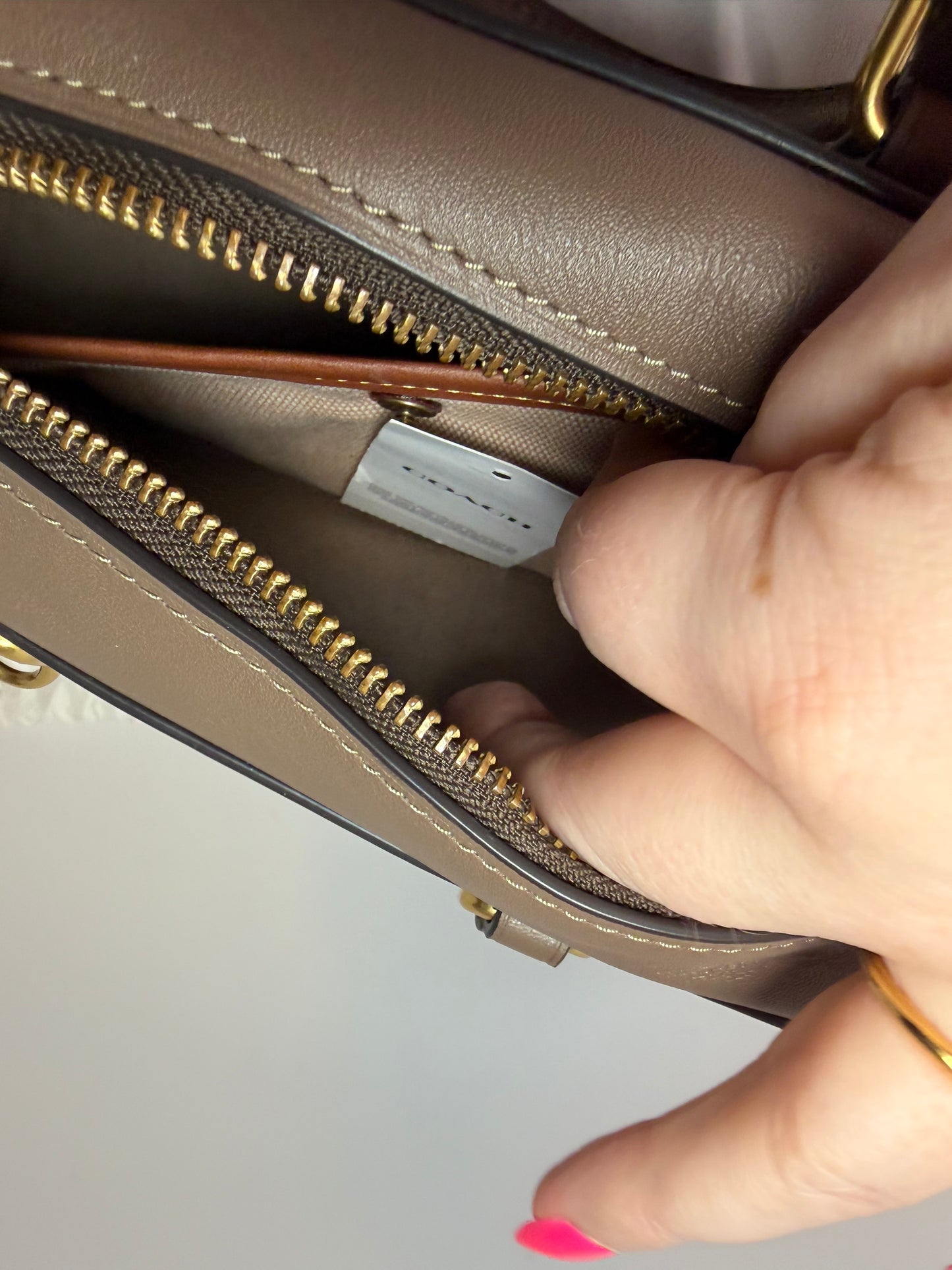 Coach Bowery 22 Satchel in Dark Stone NWT