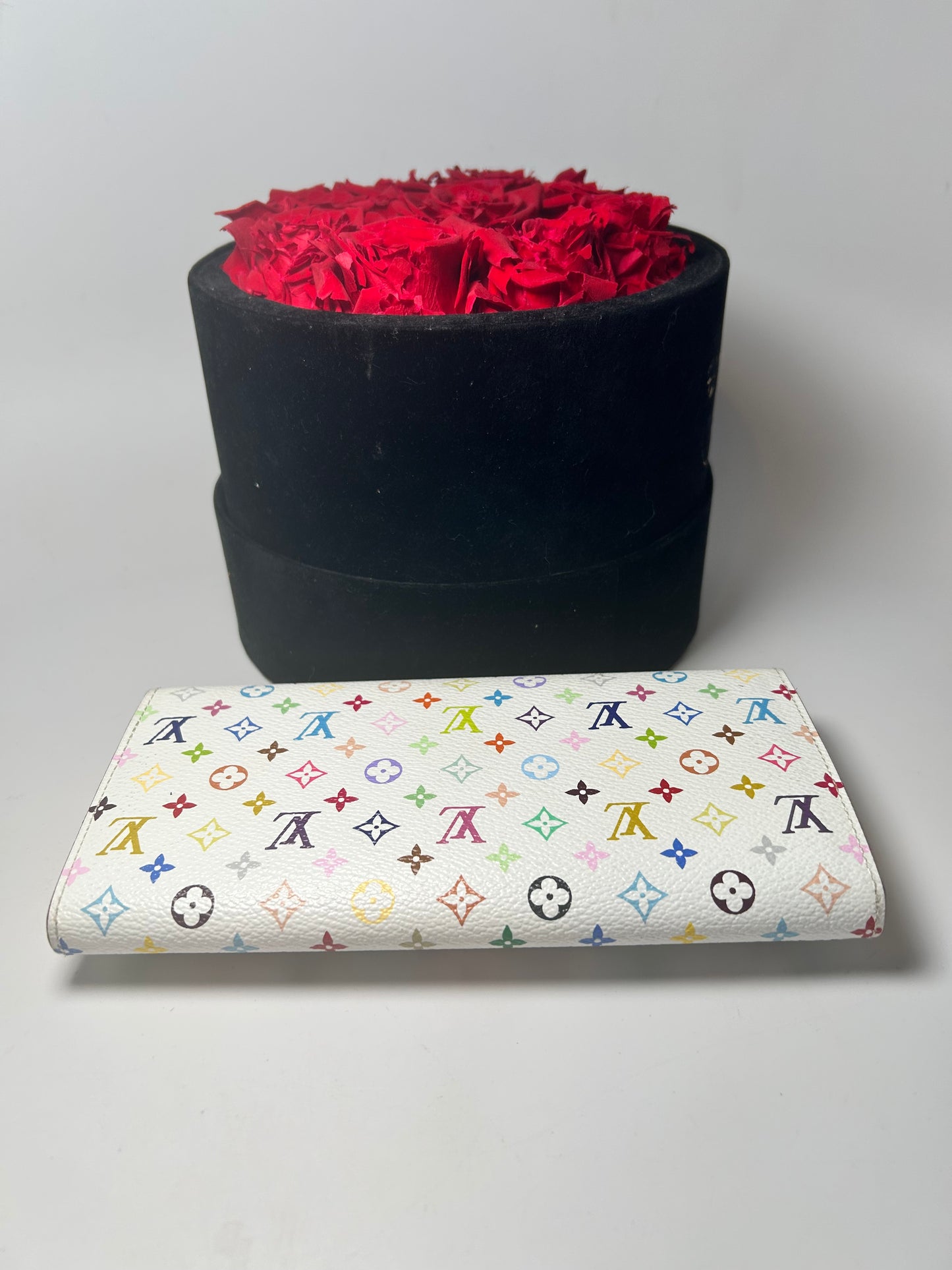 Louis Vuitton Multicolore Sarah White Monogram Wallet with Yellow Interior Excellent Condition