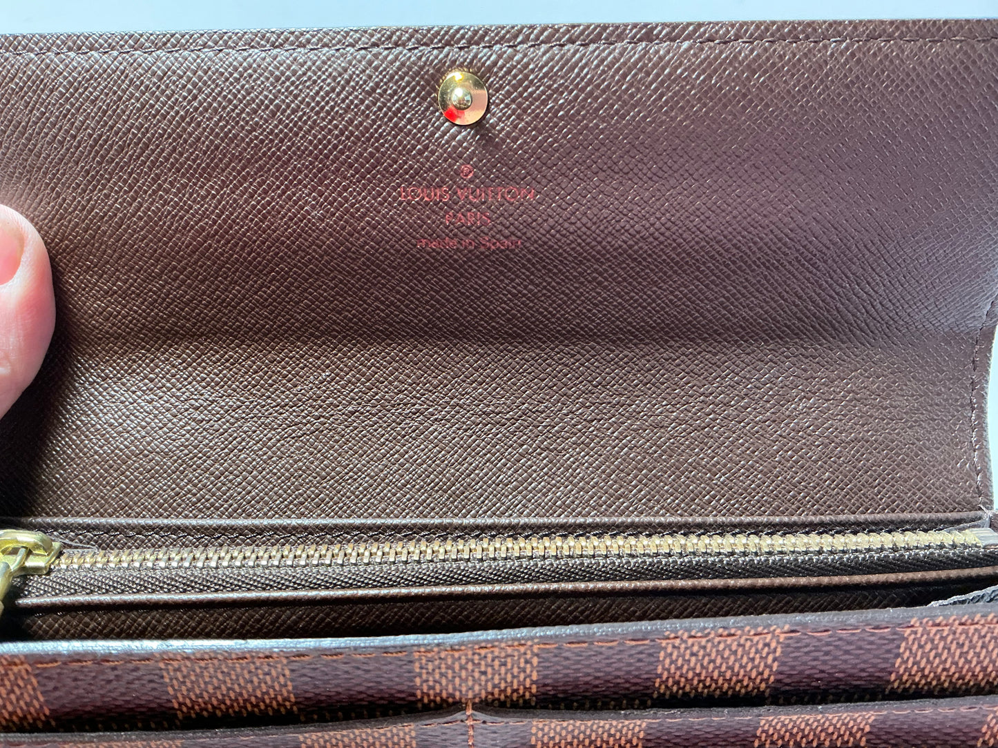 Louis Vuitton Damier Ebene Sarah Wallet