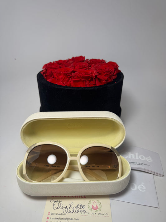 Chloé Sunglasses Myrte Oversized Sunglasses 2119 Cream