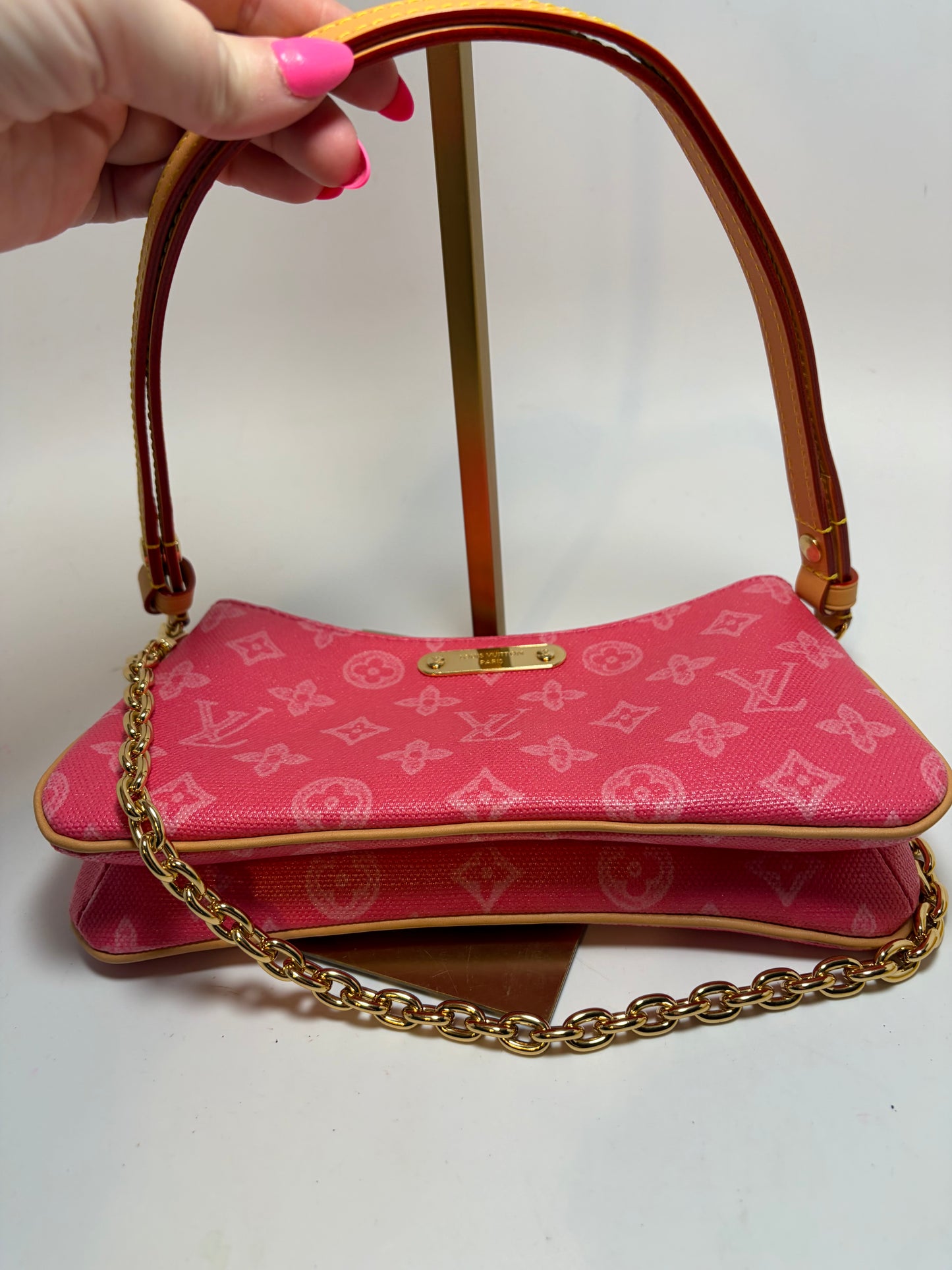 Louis Vuitton Liv Pochette Rose Ruban Monogram Shoulder Bag/Crossbody