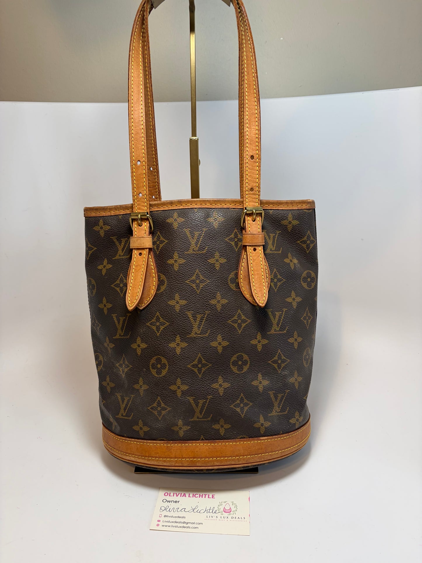 Louis Vuitton Petite Bucket Bag PM Monogram Tote