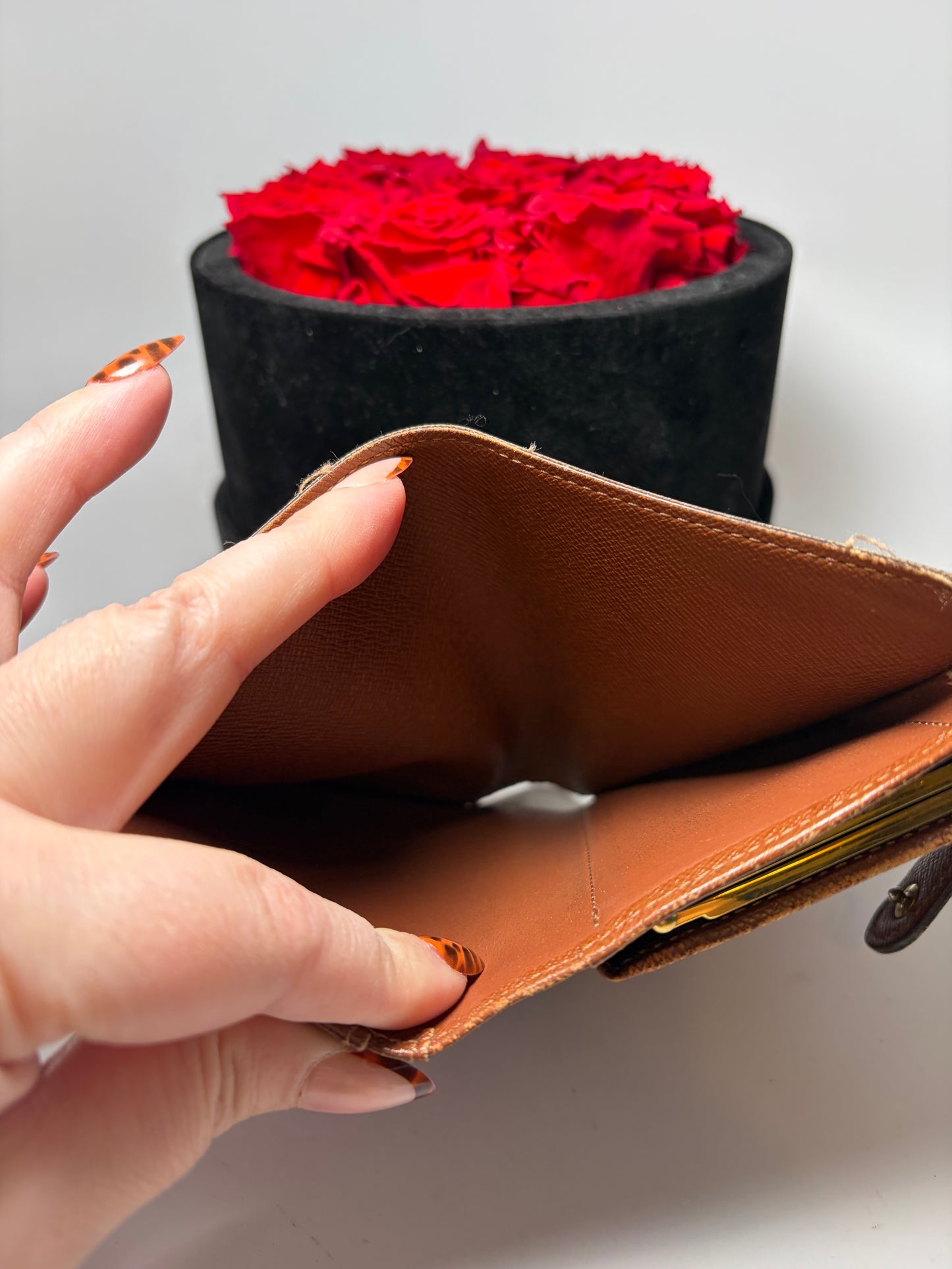 Louis Vuitton French Purse Monogram Kiss Lock Wallet- Fair Condition